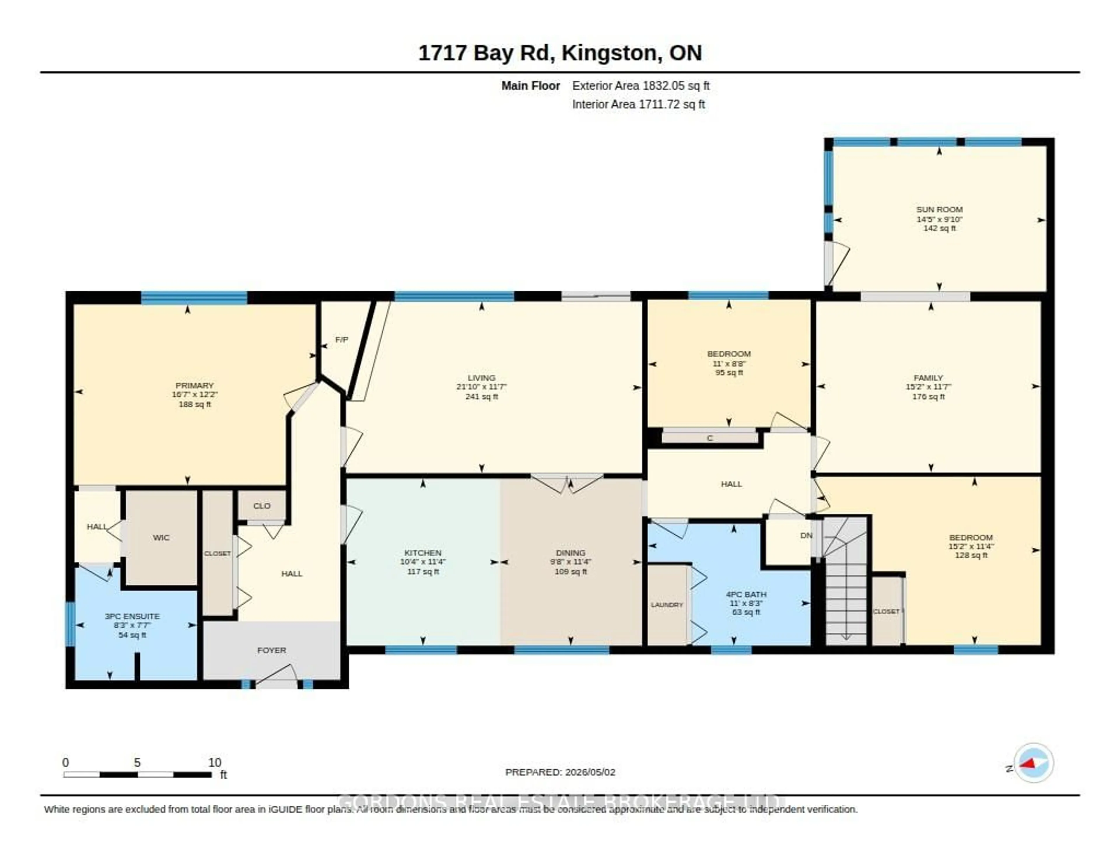 Floor plan for 1717 Bay Rd, Kingston Ontario K7L 4V1