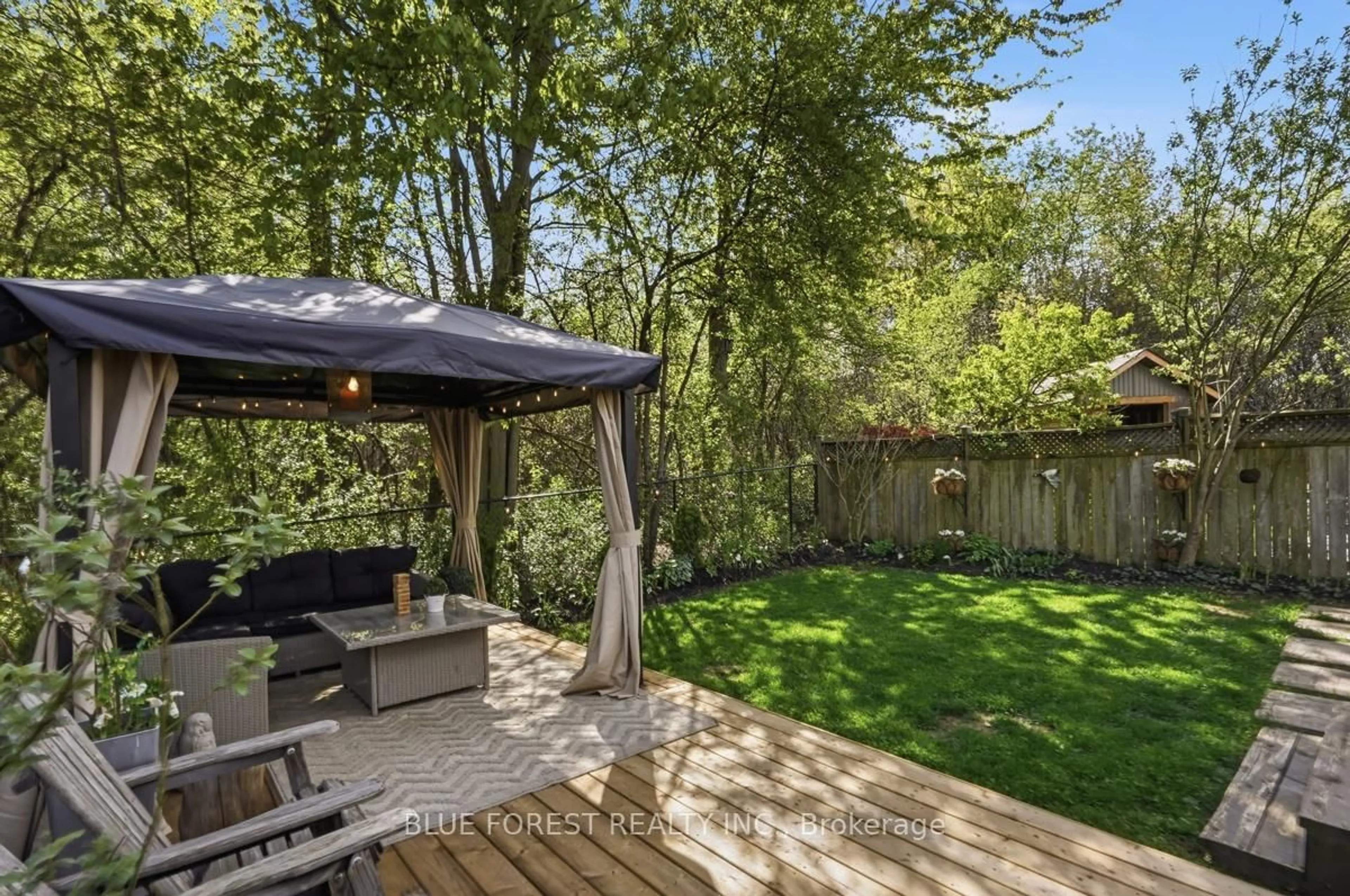 Patio, forest/trees view for 1308 Elson Rd, London North Ontario N6G 5R2