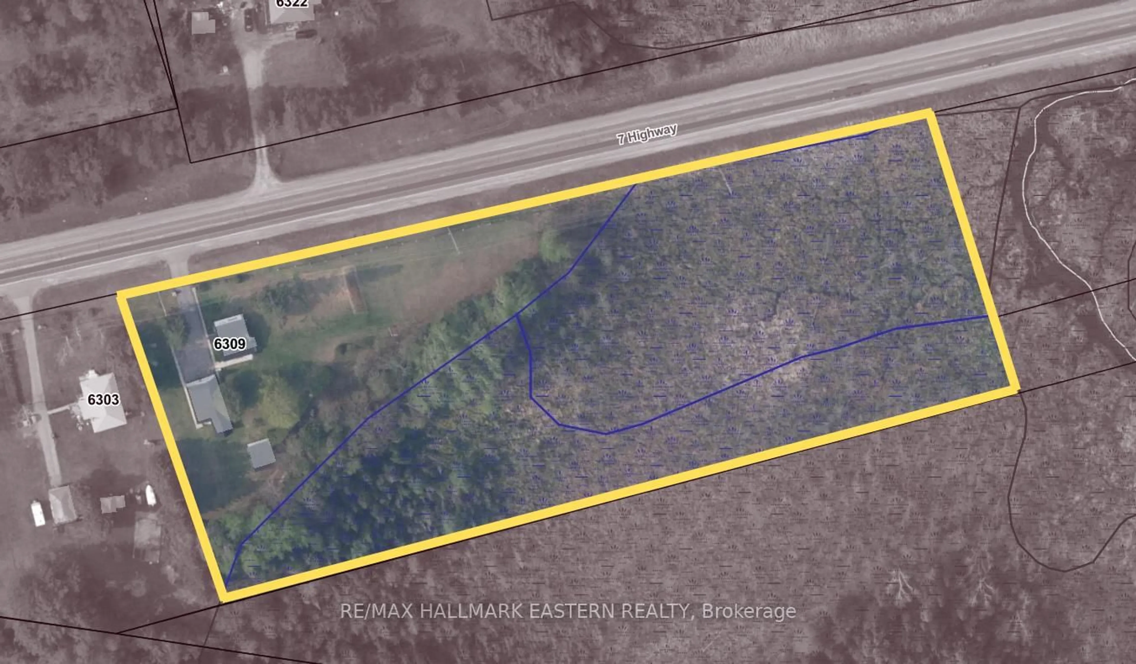 A pic from outside/outdoor area/front of a property/back of a property/a pic from drone, street for 6309 Highway 7 East, Havelock-Belmont-Methuen Ontario K0L 1Z0