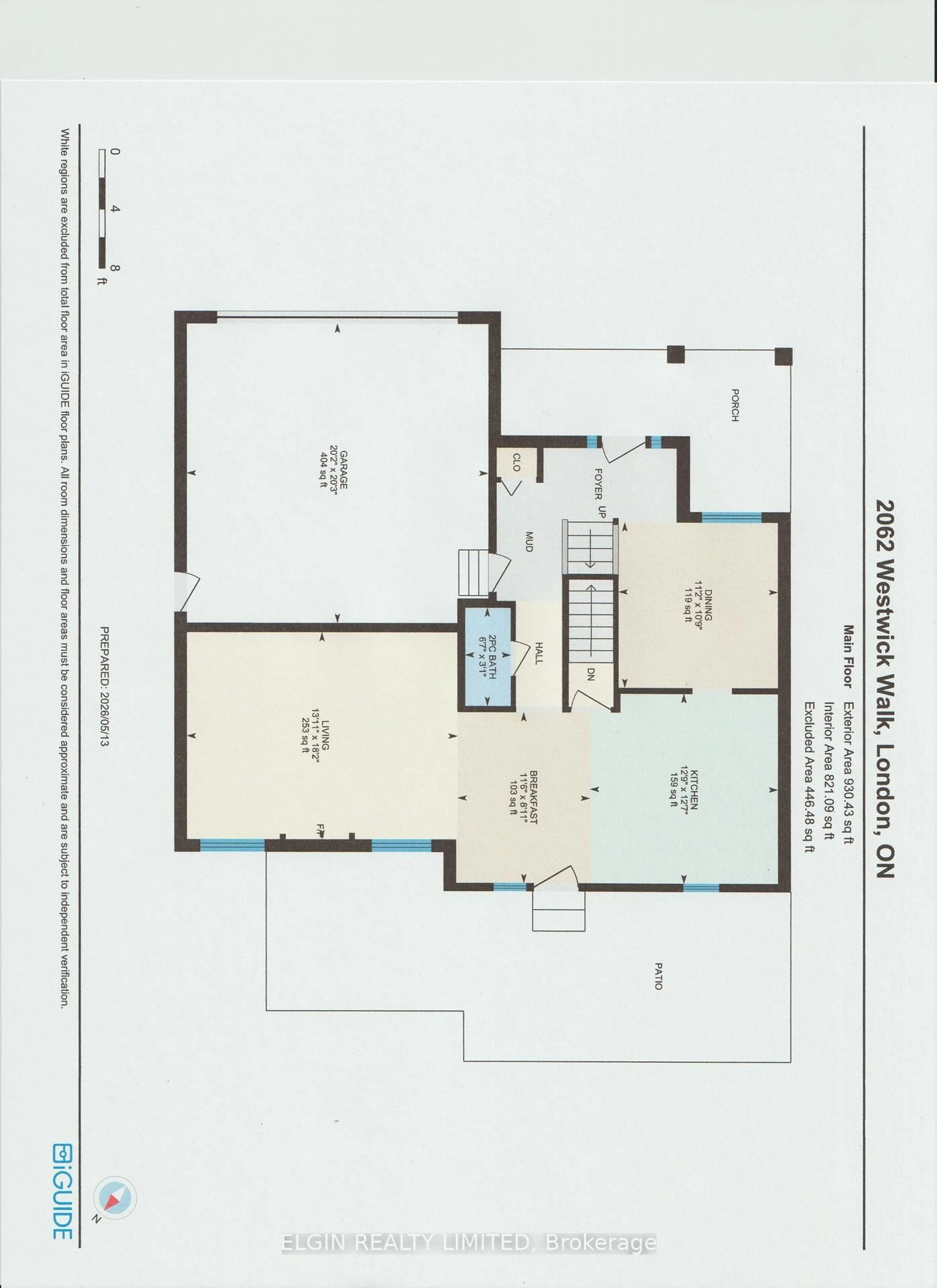 Floor plan for 2062 Westwick Walk, London South Ontario N6P 0A2