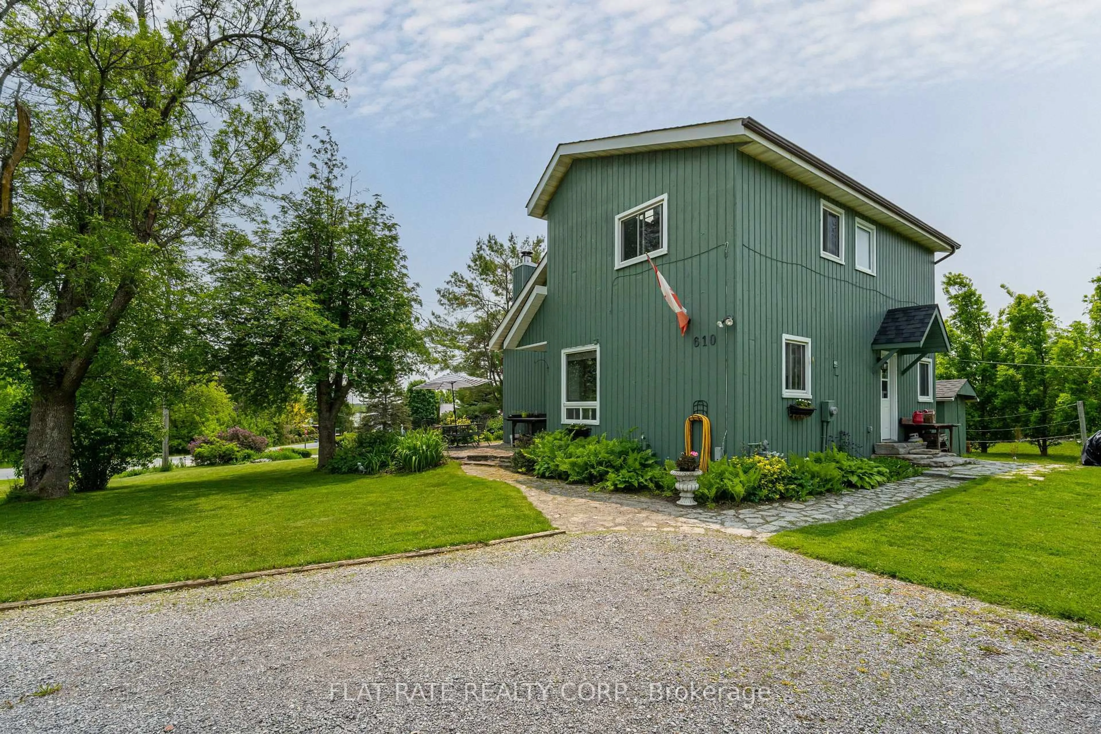 A pic from outside/outdoor area/front of a property/back of a property/a pic from drone, street for 610 Brick Rd, Selwyn Ontario K0L 1T0