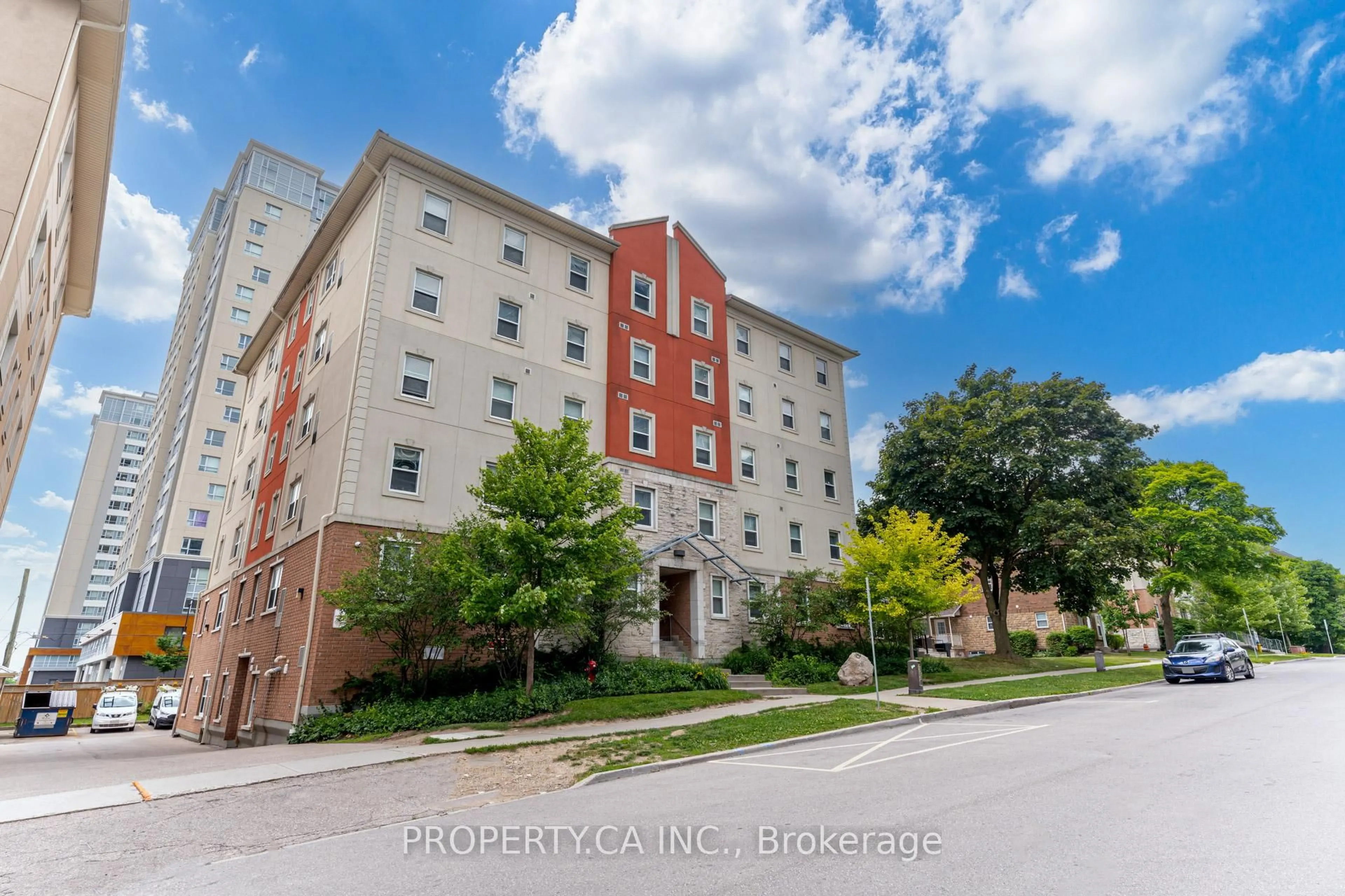 A pic from outside/outdoor area/front of a property/back of a property/a pic from drone, building for 253 Lester St #204, Waterloo Ontario N2L 3W6