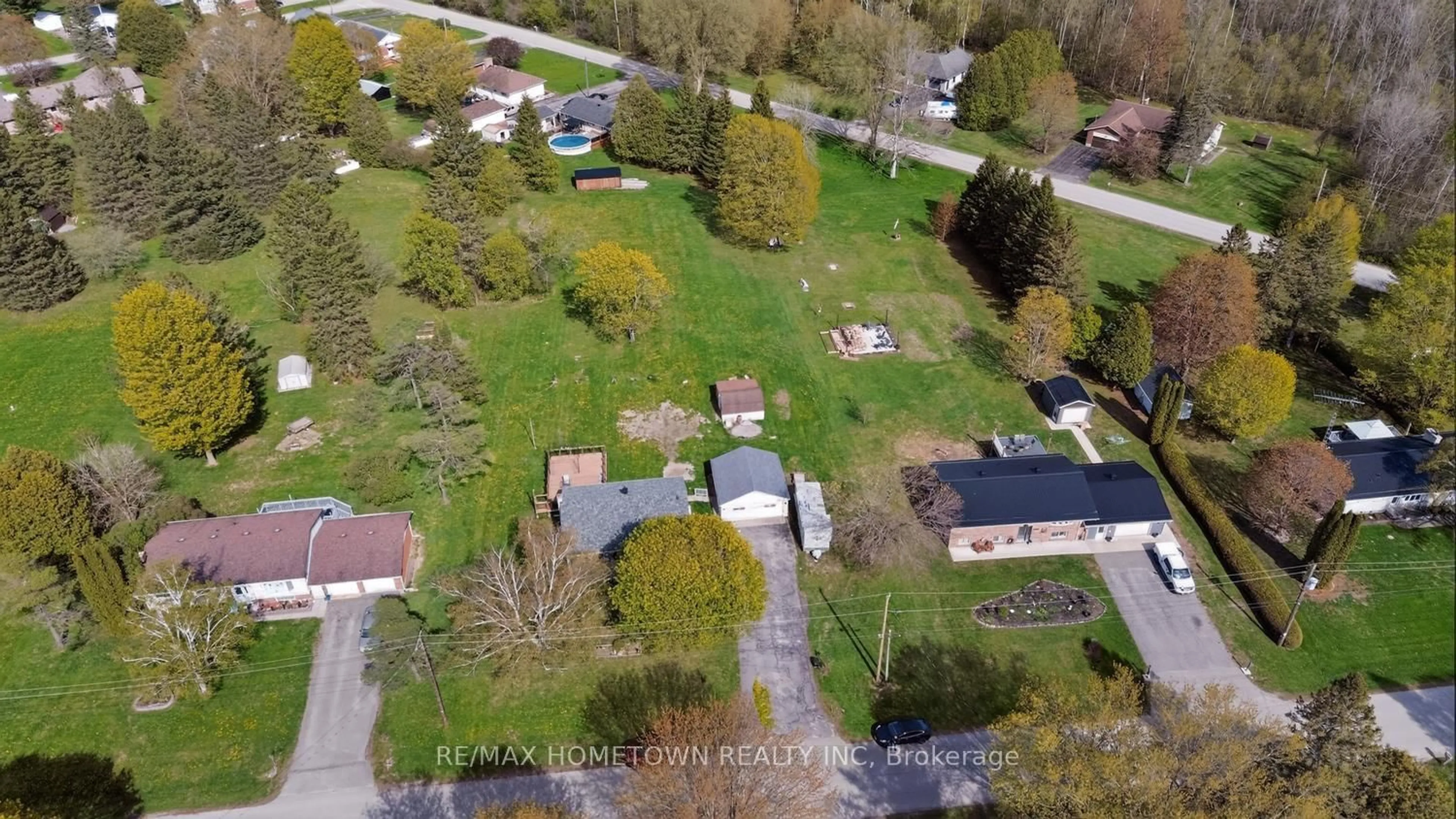 A pic from outside/outdoor area/front of a property/back of a property/a pic from drone, street for 4407 McDougall Rd, Elizabethtown-Kitley Ontario K6V 5T4