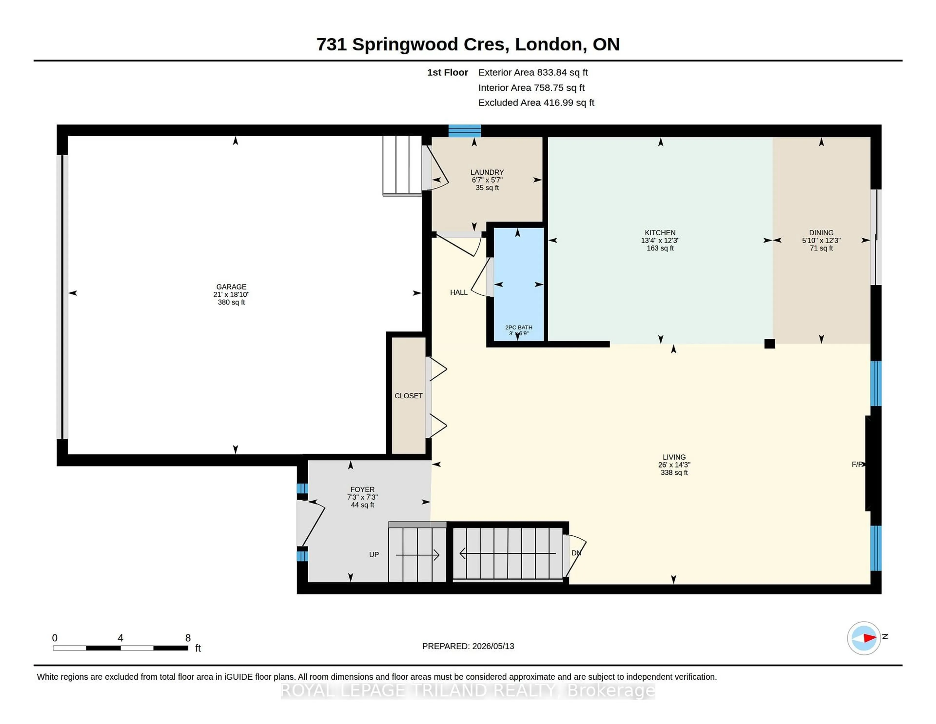 Floor plan for 731 Springwood Cres, London North Ontario N6G 0H8