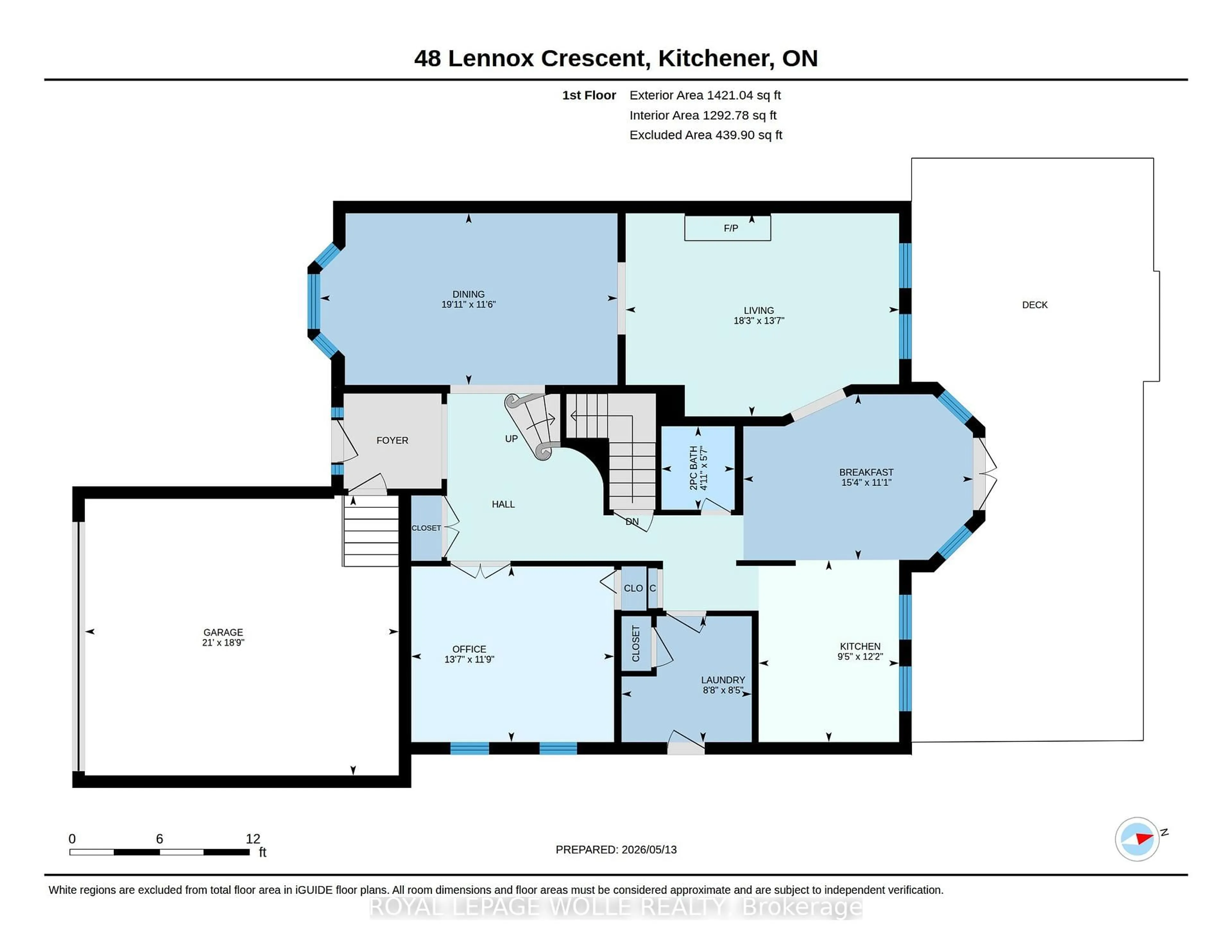 Floor plan for 48 Lennox Cres, Kitchener Ontario N2N 2P5