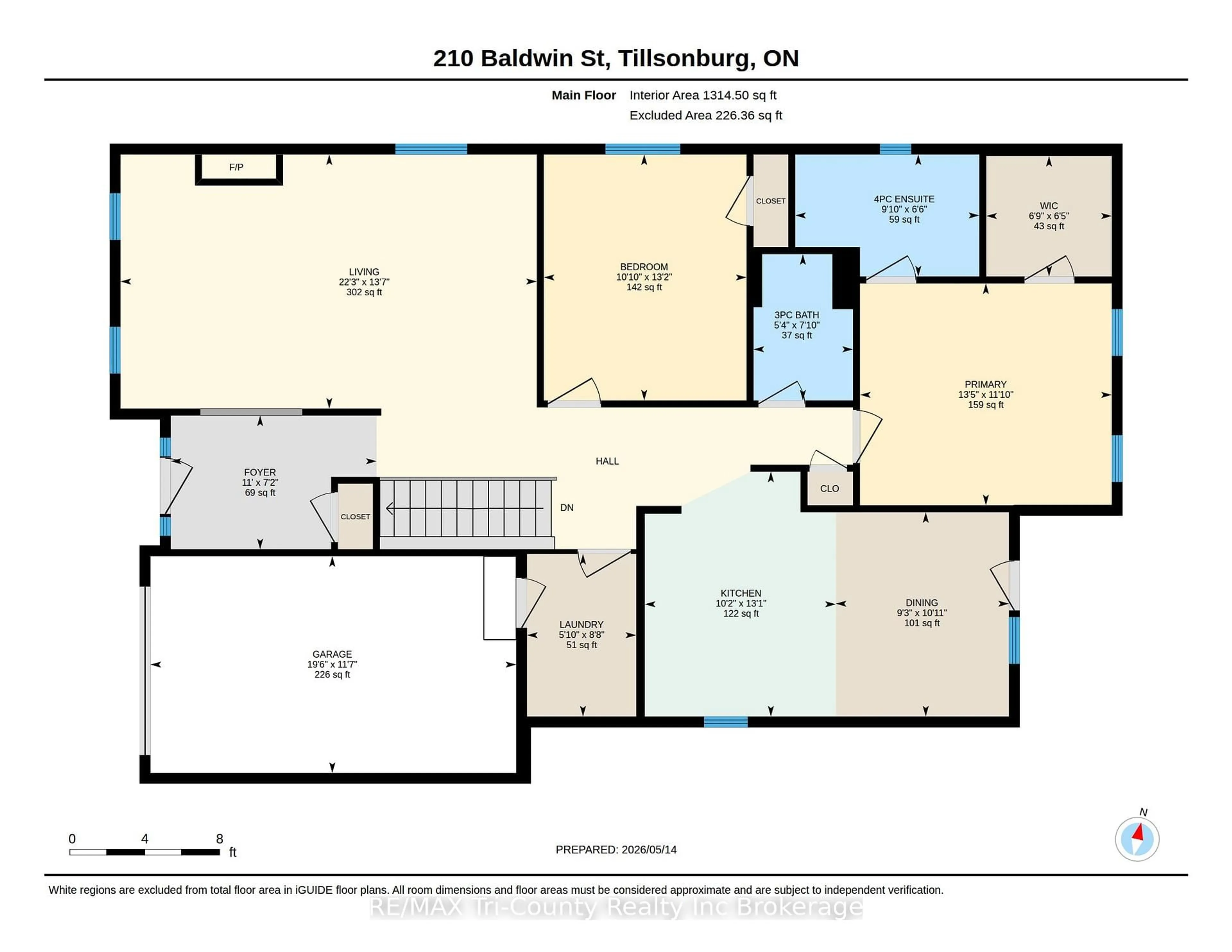 Floor plan for 210 Baldwin St, Tillsonburg Ontario N4G 5W3