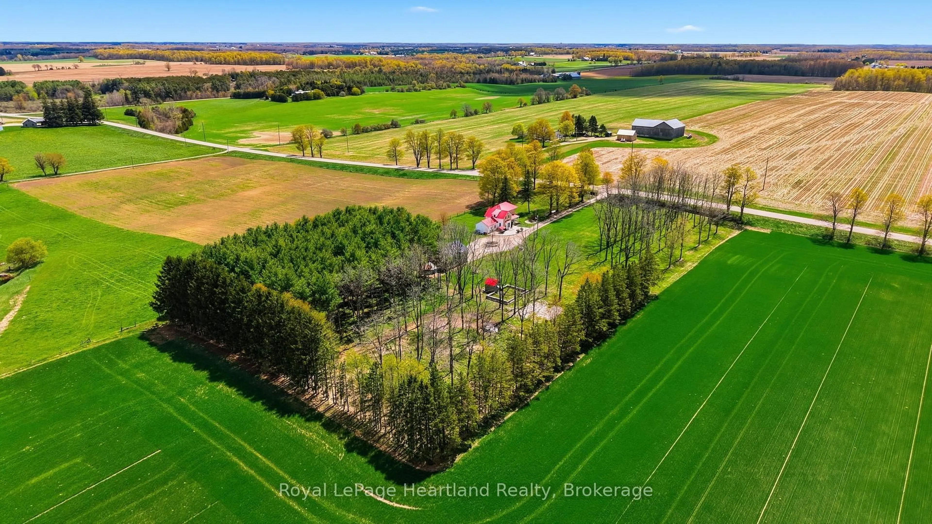 A pic from outside/outdoor area/front of a property/back of a property/a pic from drone, forest/trees view for 42148 Salem Rd, Morris Turnberry Ontario N0G 2W0