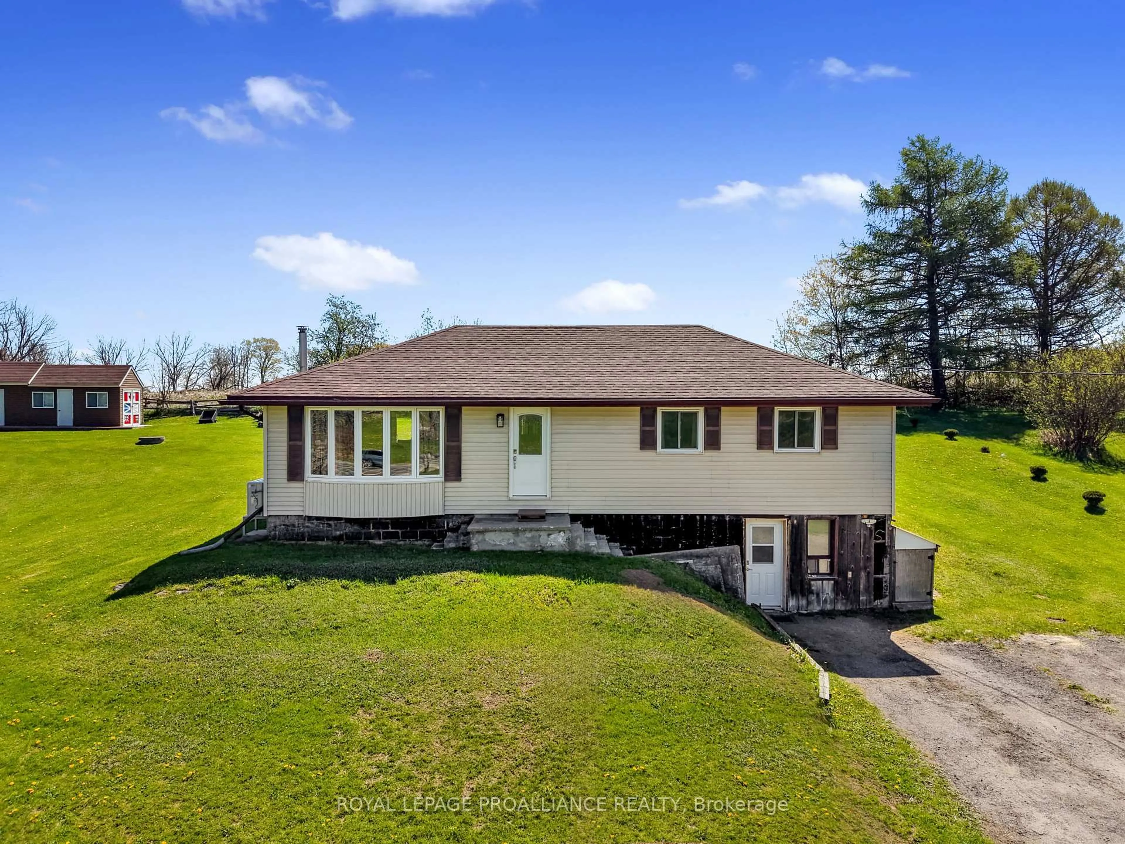 A pic from outside/outdoor area/front of a property/back of a property/a pic from drone, water/lake/river/ocean view for 7755 County 45 Rd, Alnwick/Haldimand Ontario K0K 2X0