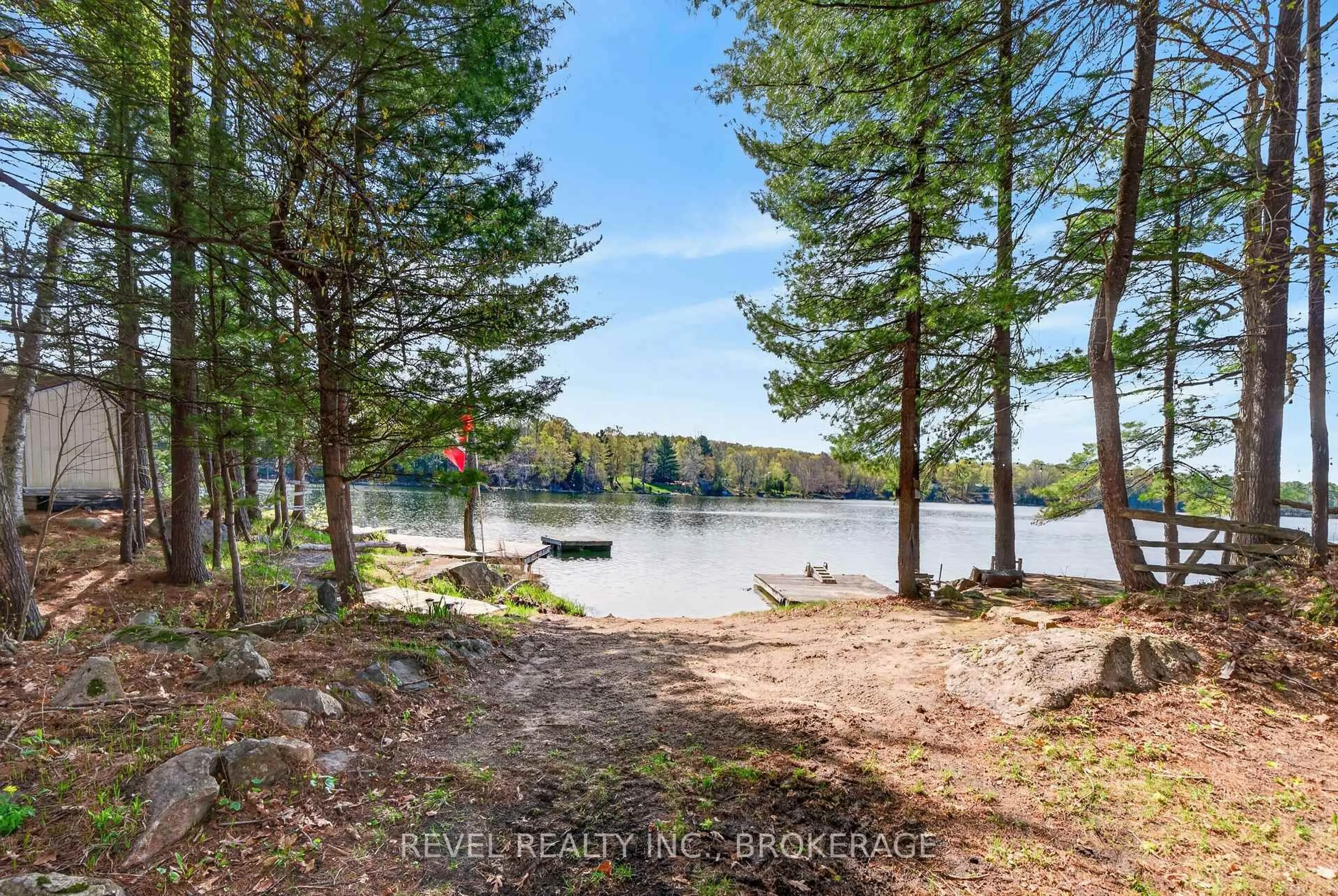 A pic from outside/outdoor area/front of a property/back of a property/a pic from drone, water/lake/river/ocean view for 507 Frye Lane, Perth Road Ontario K0H 2L0