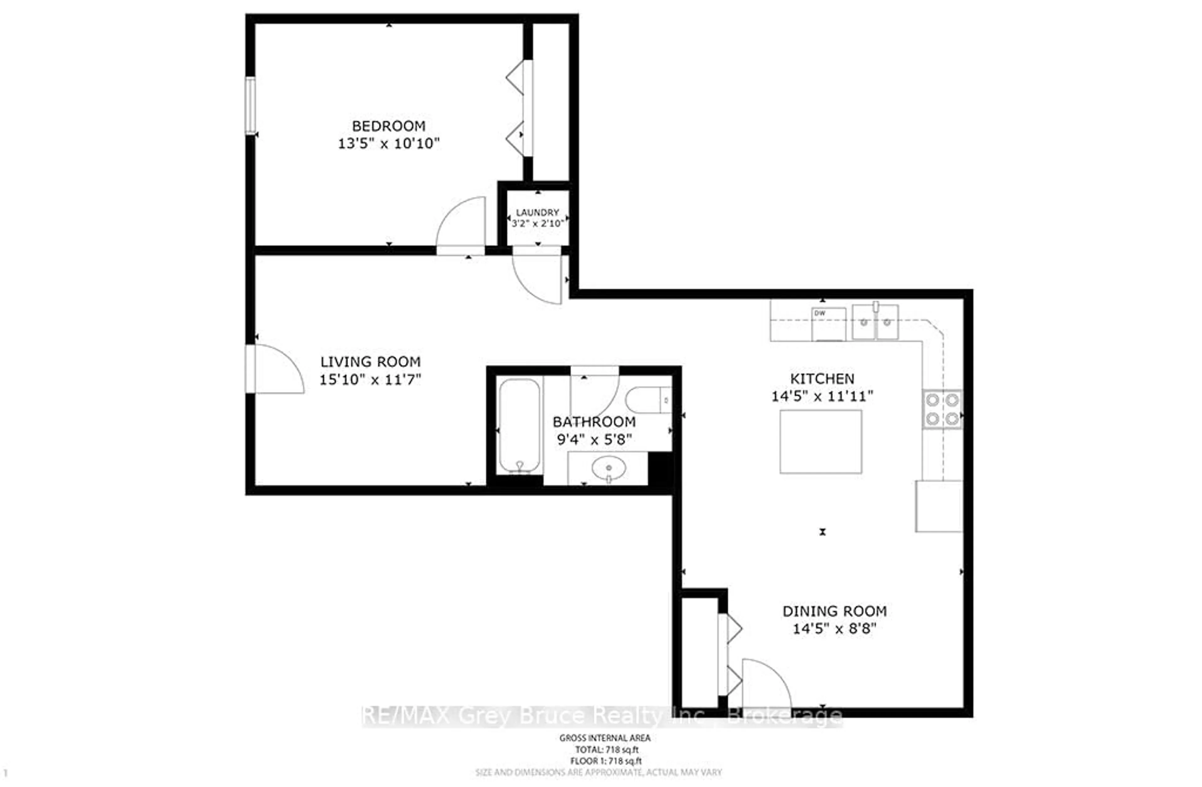 Floor plan for Unit 6 - 355 princess St, Georgian Bluffs Ontario N0H 2K0