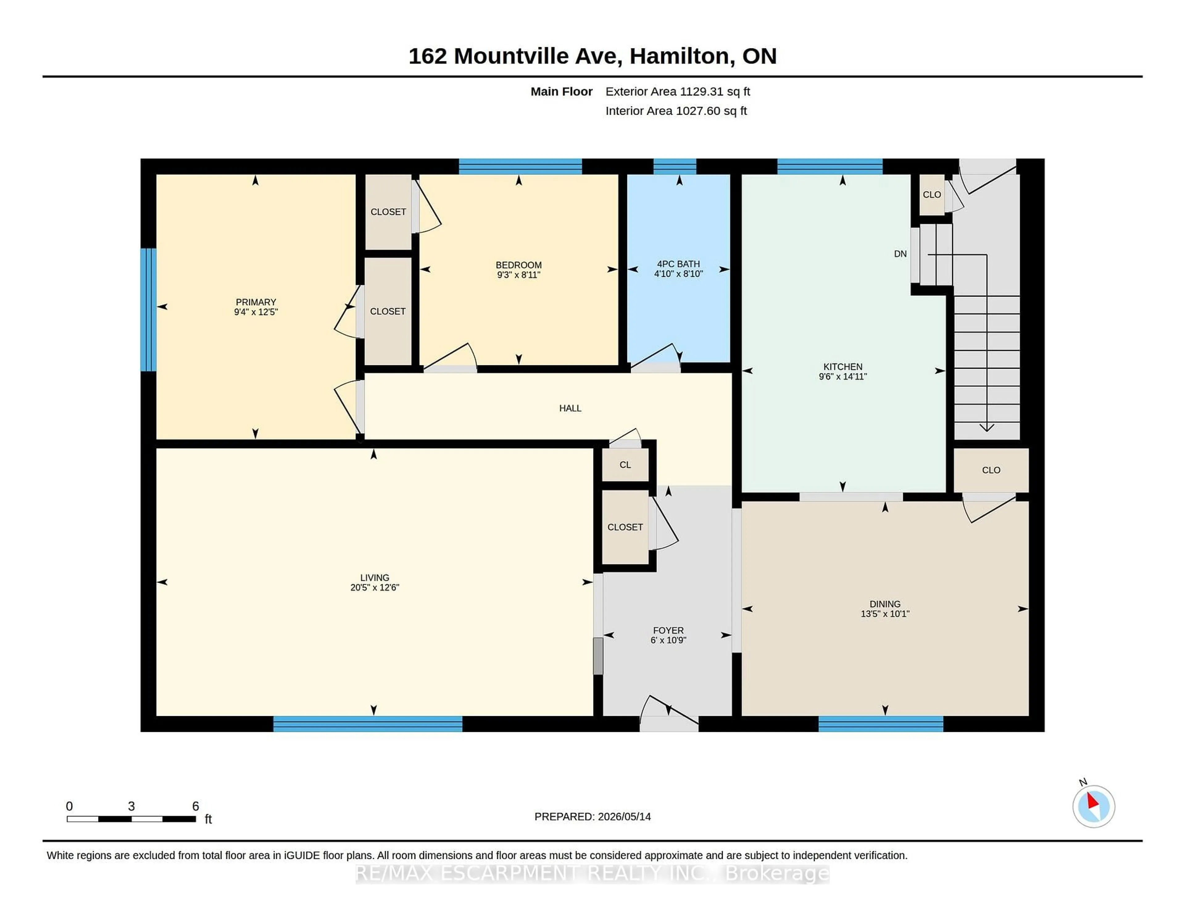 Floor plan for 162 Mountville Ave, Hamilton Ontario L9A 1E7