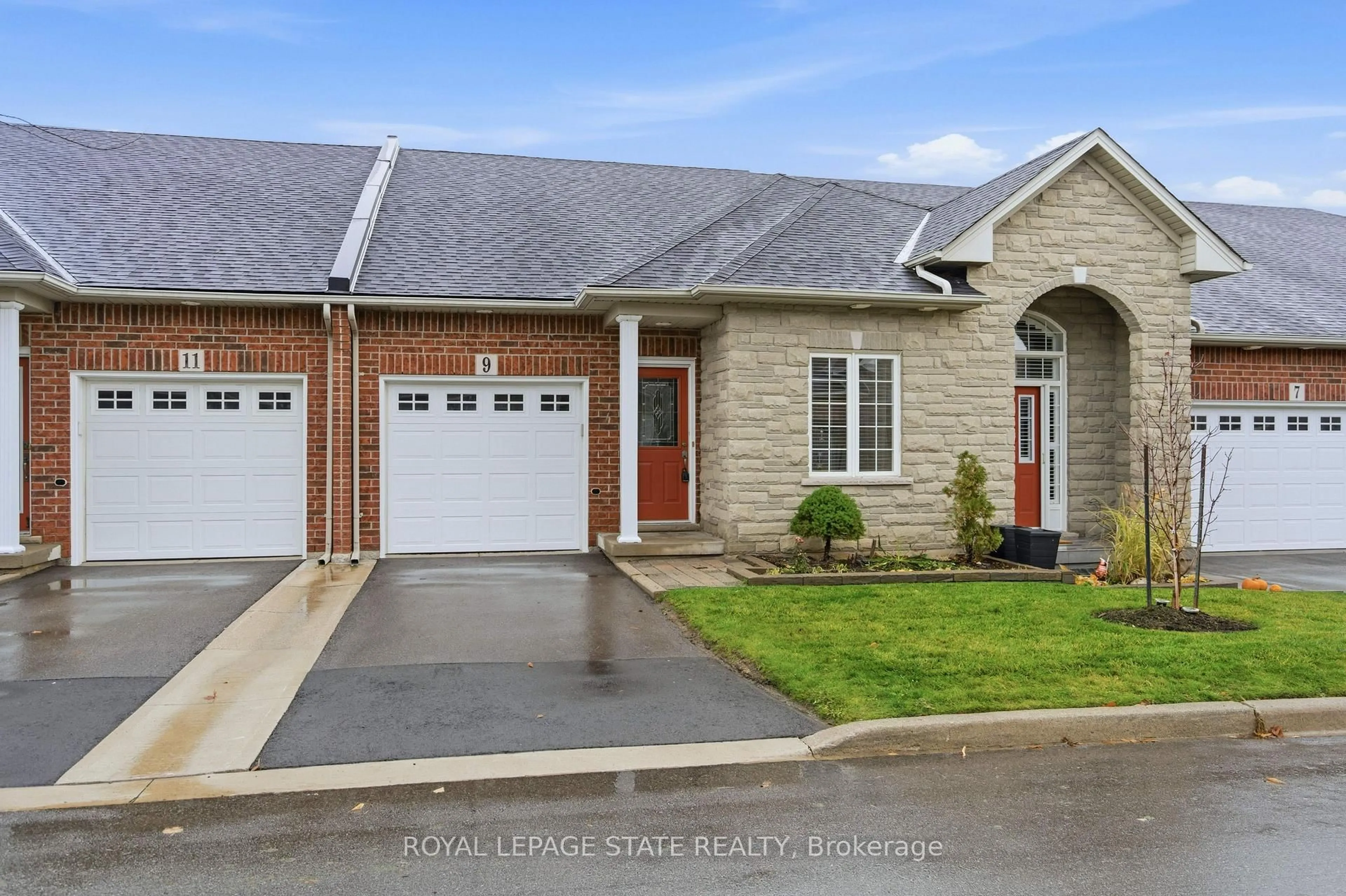 Home with brick exterior material, street for 9 Manitoulin Tr, Hamilton Ontario L9B 2X8