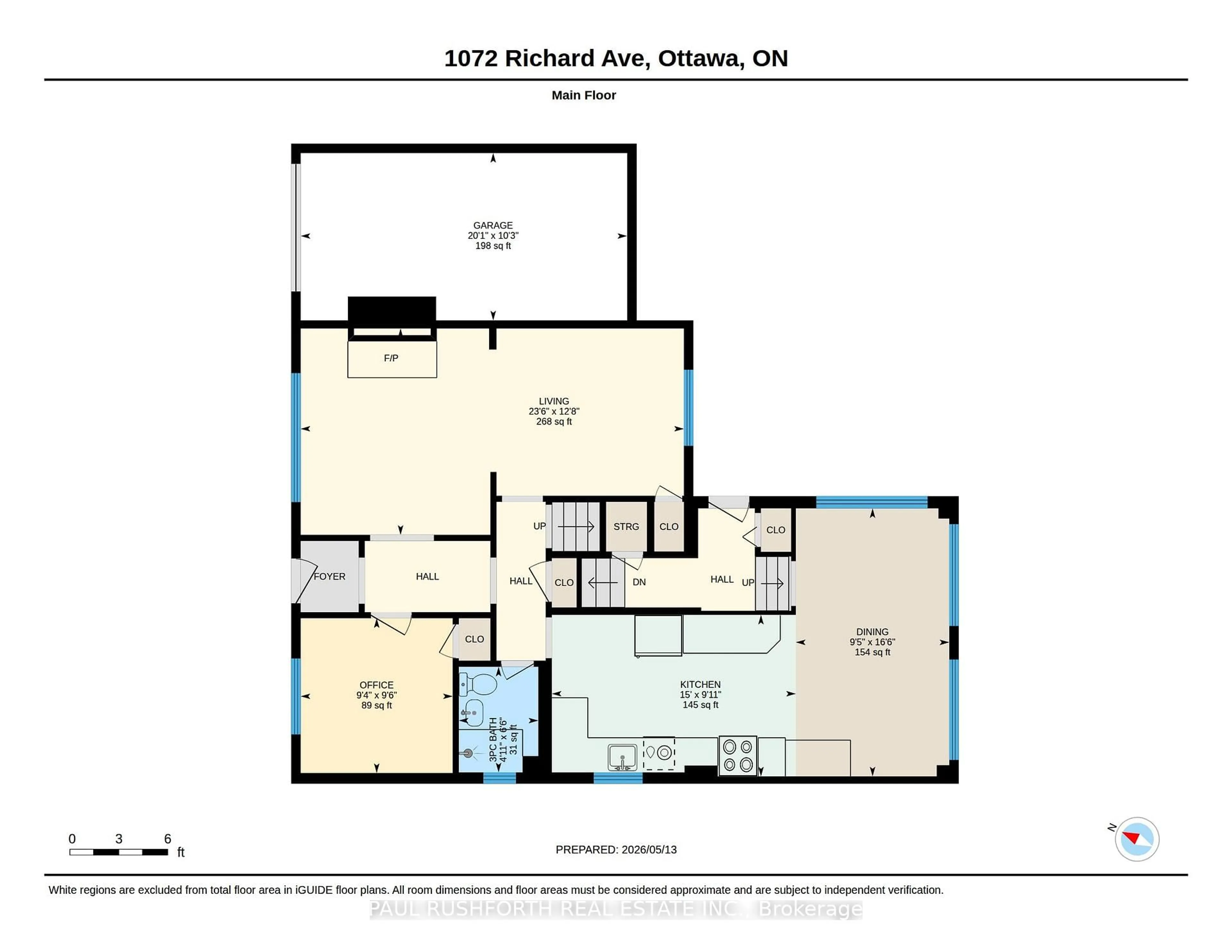 Floor plan for 1072 Richard Ave, Ottawa Ontario K1H 8C4