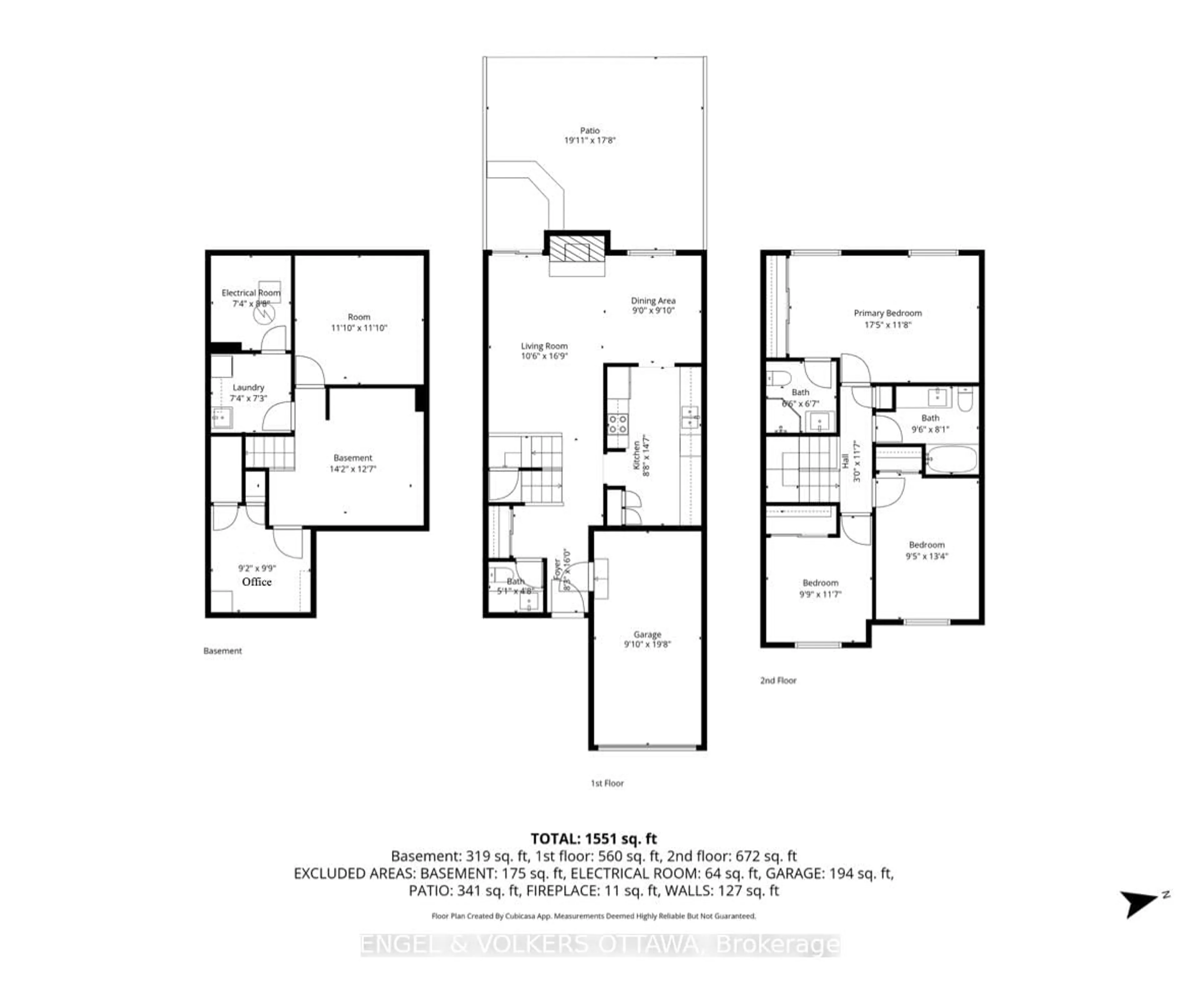 Floor plan for 1152 Des Forets Ave, Orleans Ontario K1C 5K6
