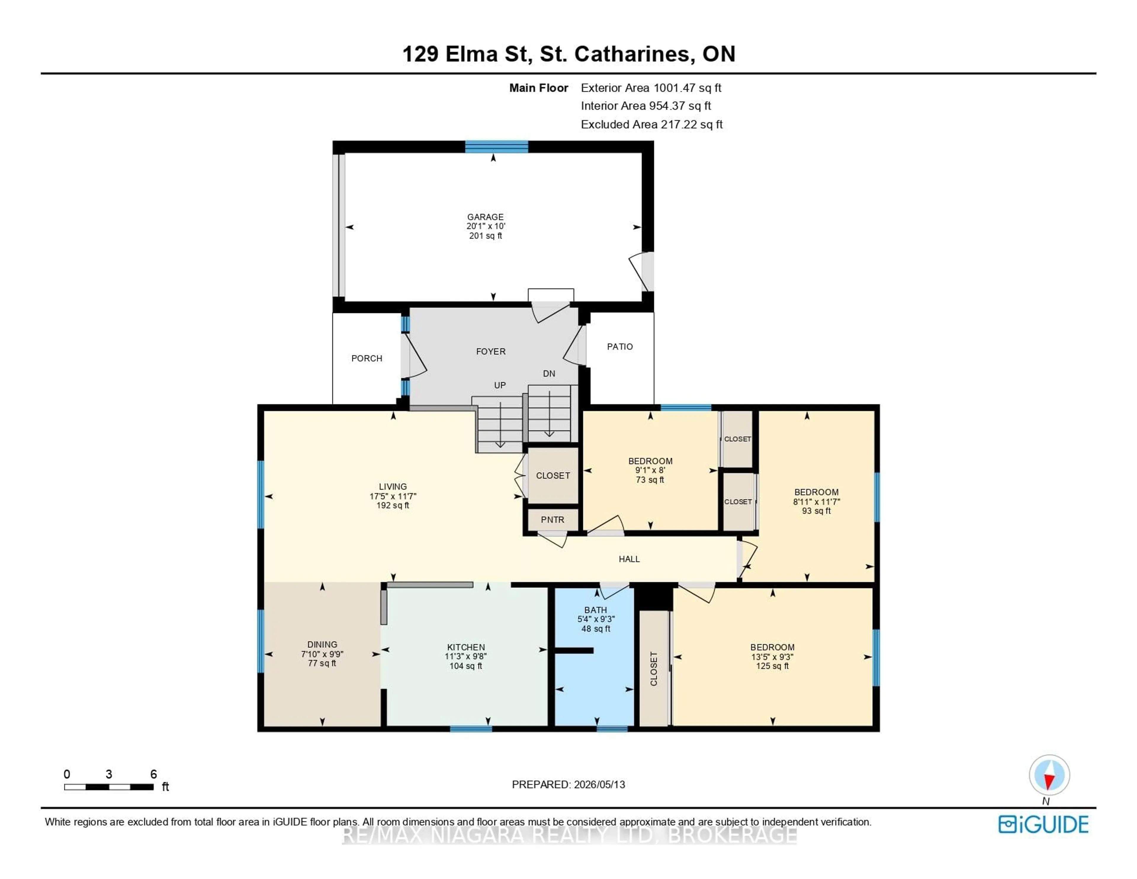 Floor plan for 129 Elma St, St. Catharines Ontario L2N 6A1