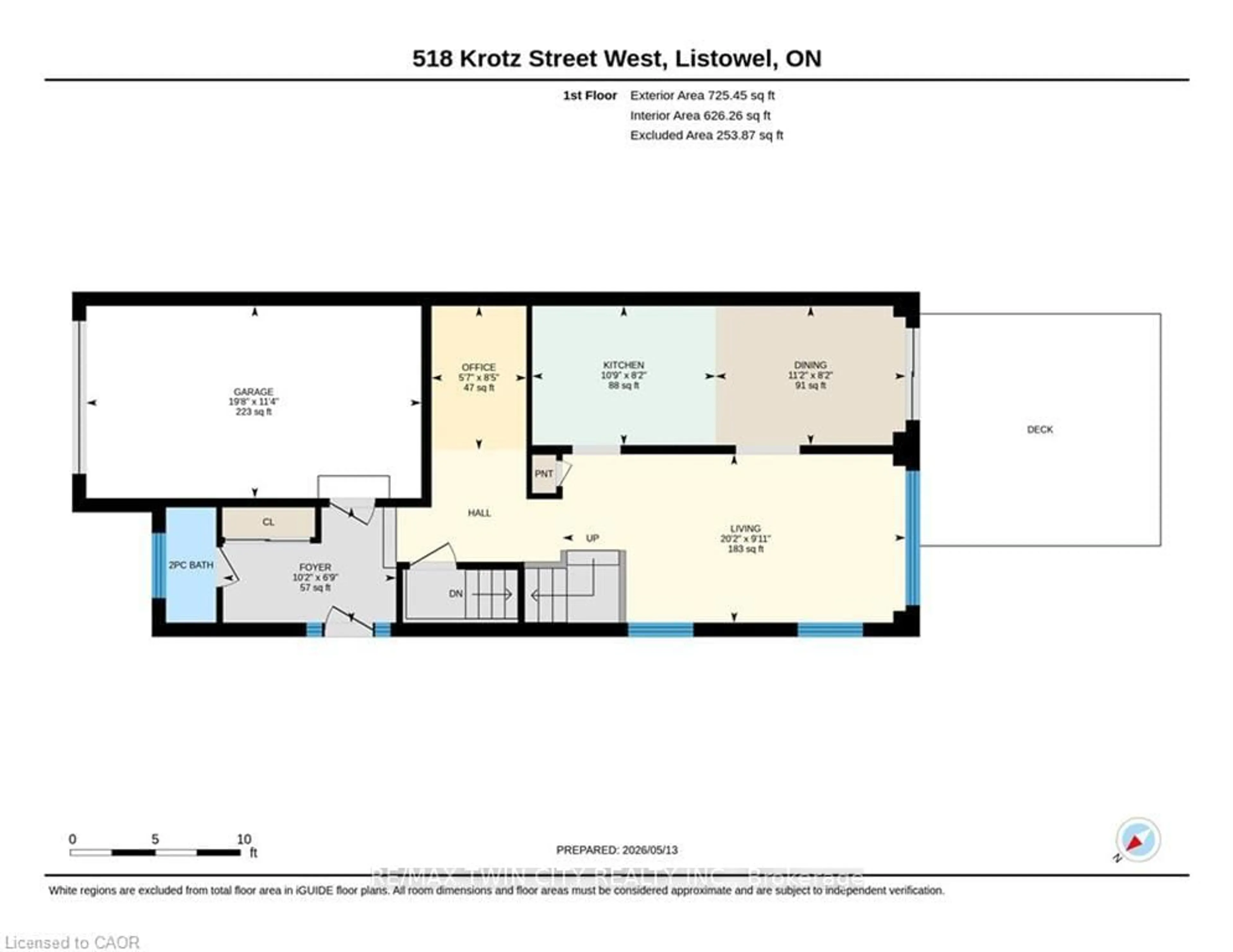 Floor plan for 518 KROTZ St, North Perth Ontario N4W 0J4