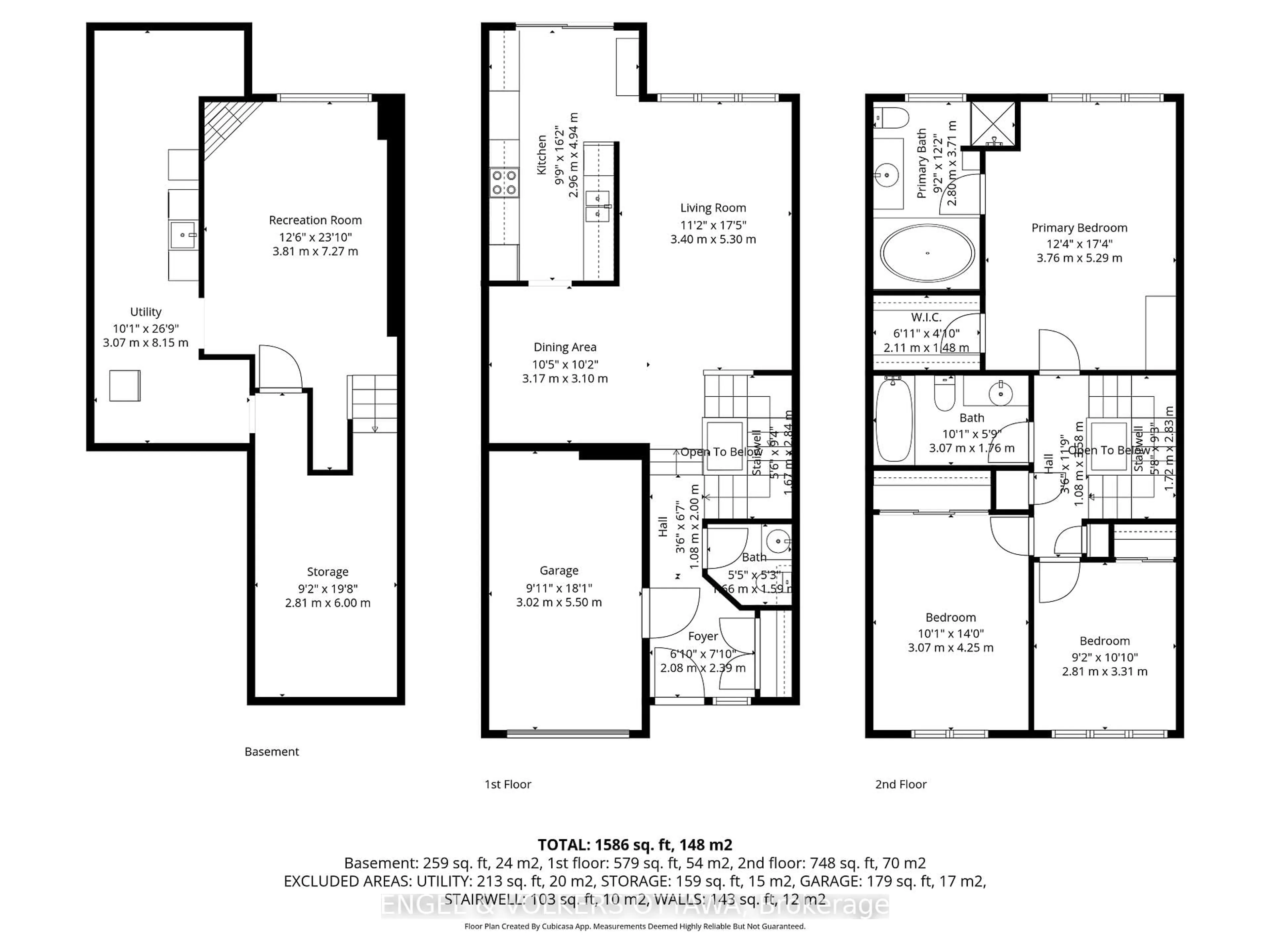 Floor plan for 107 Mancini Way, Ottawa Ontario K2J 5X3