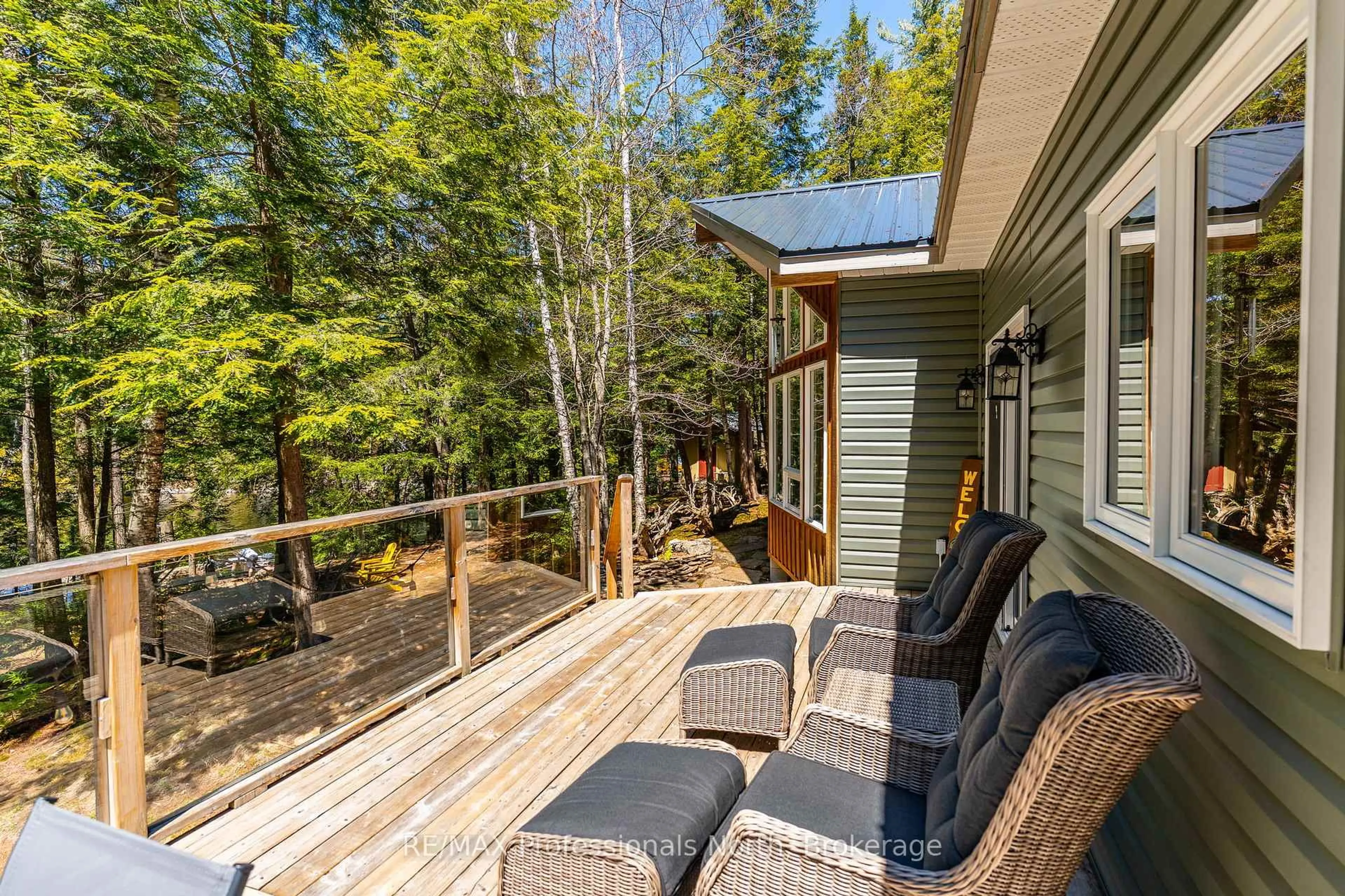 Patio, forest/trees view for 12553 Little Hawk East Shore WAO, Algonquin Highlands Ontario K0M 1S0