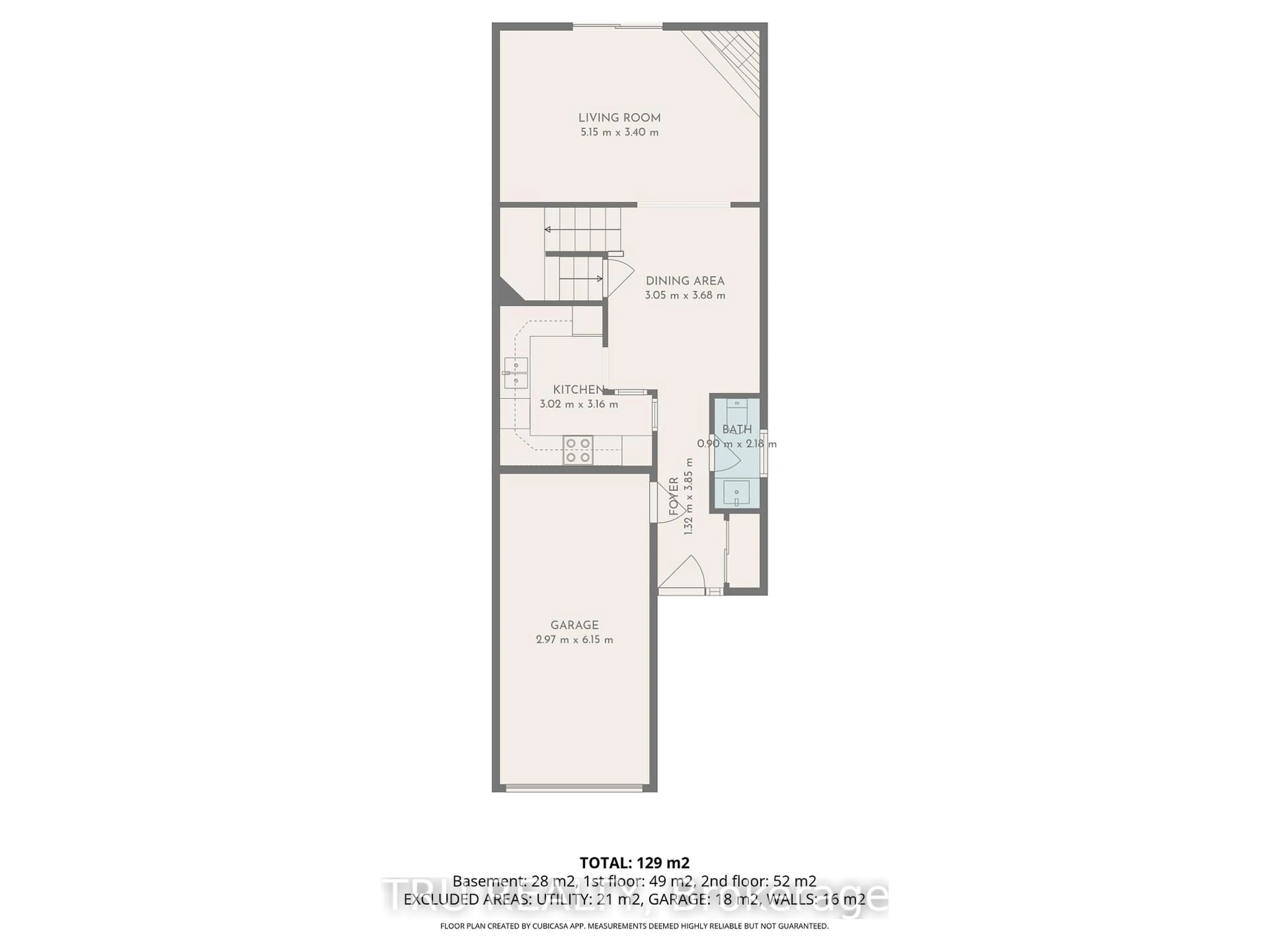 Floor plan for 343 Monica Cres #18, Ottawa Ontario K1E 3N7