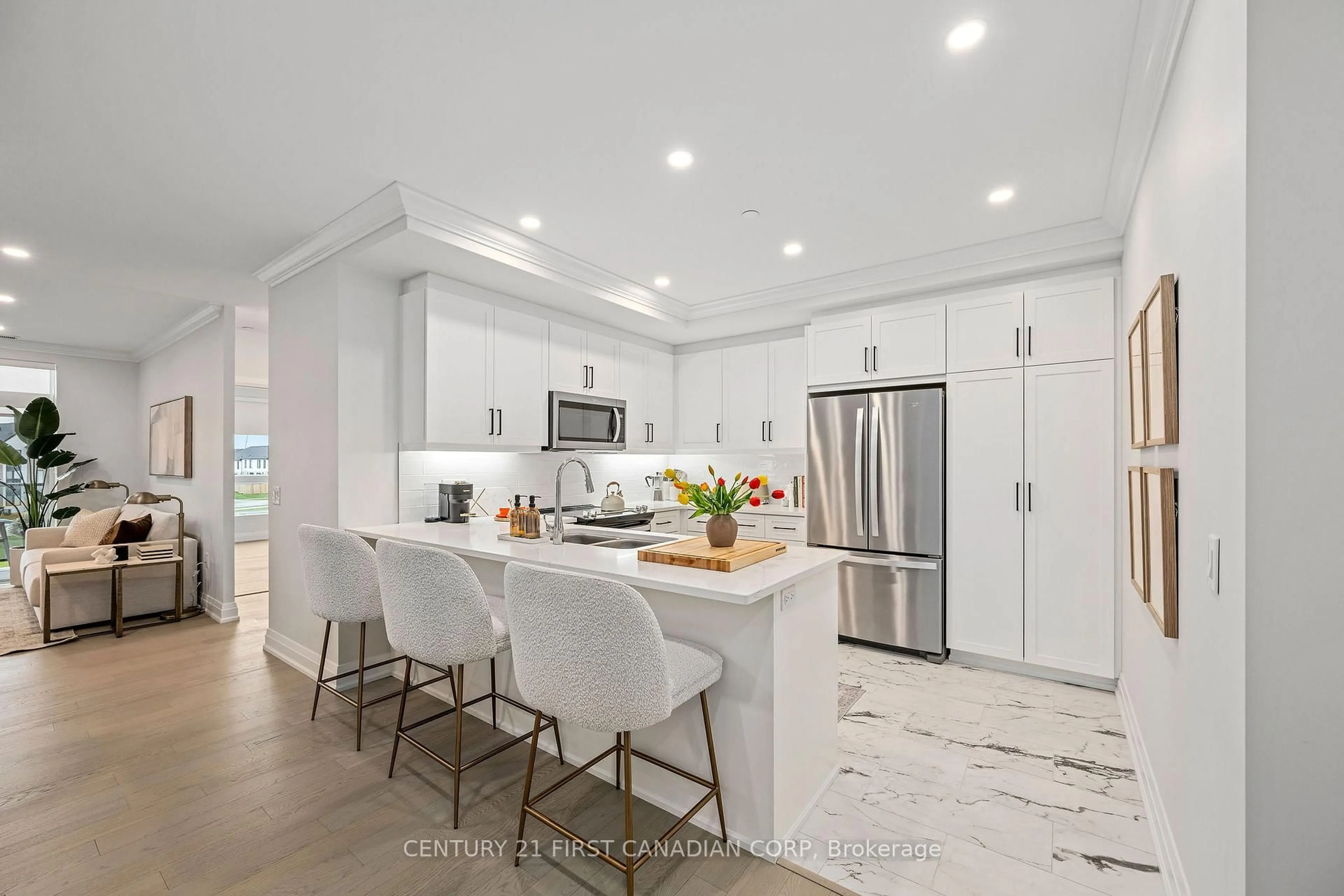 Open concept kitchen, ceramic/tile floor for 1560 Upper West Ave #313, London South Ontario N6K 0M4