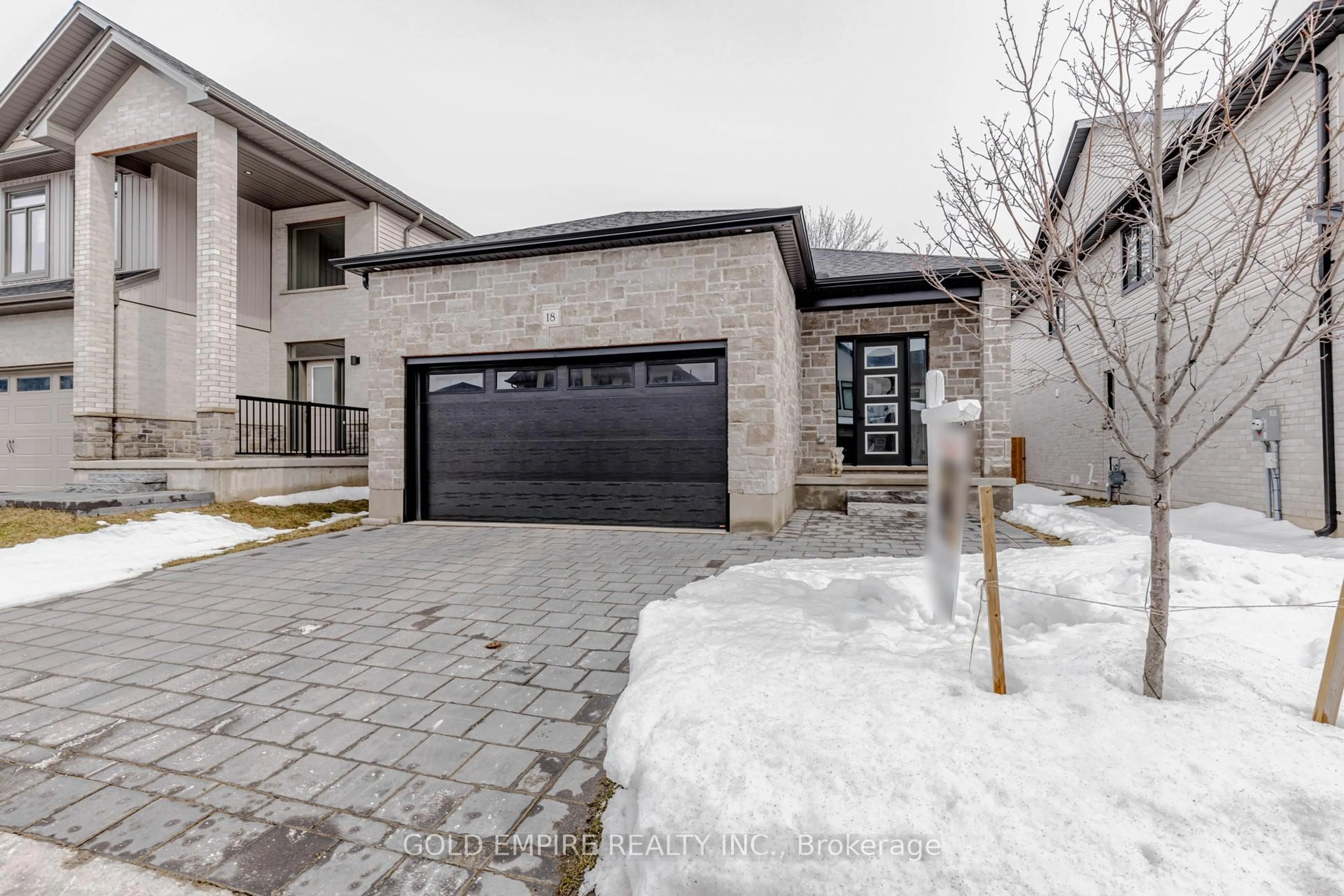 Home with brick exterior material, street for 7966 Fallon Dr #18, Lucan Biddulph Ontario N0M 1V0