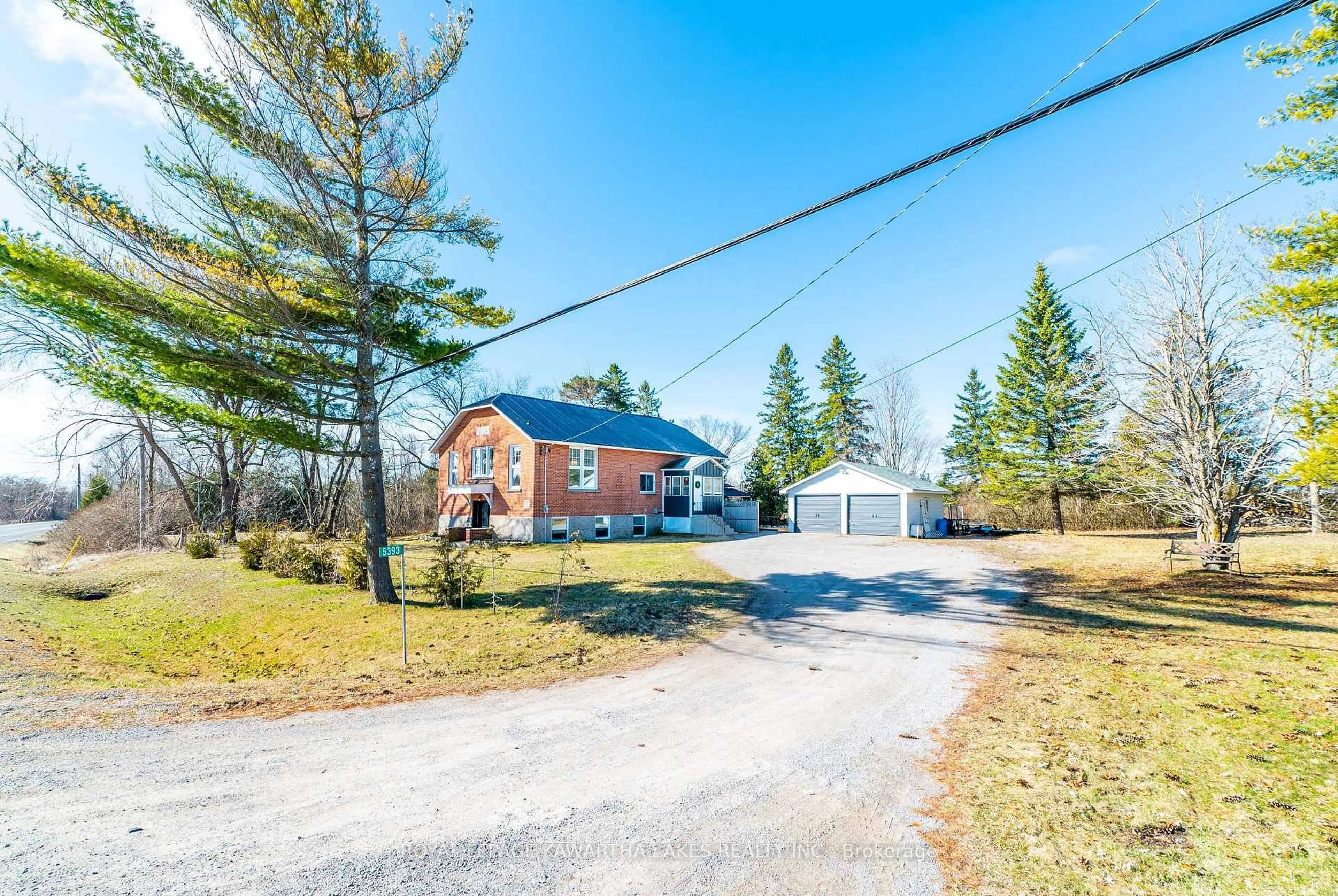 A pic from outside/outdoor area/front of a property/back of a property/a pic from drone, street for 5393 35 Highway, Kawartha Lakes Ontario K0M 1N0