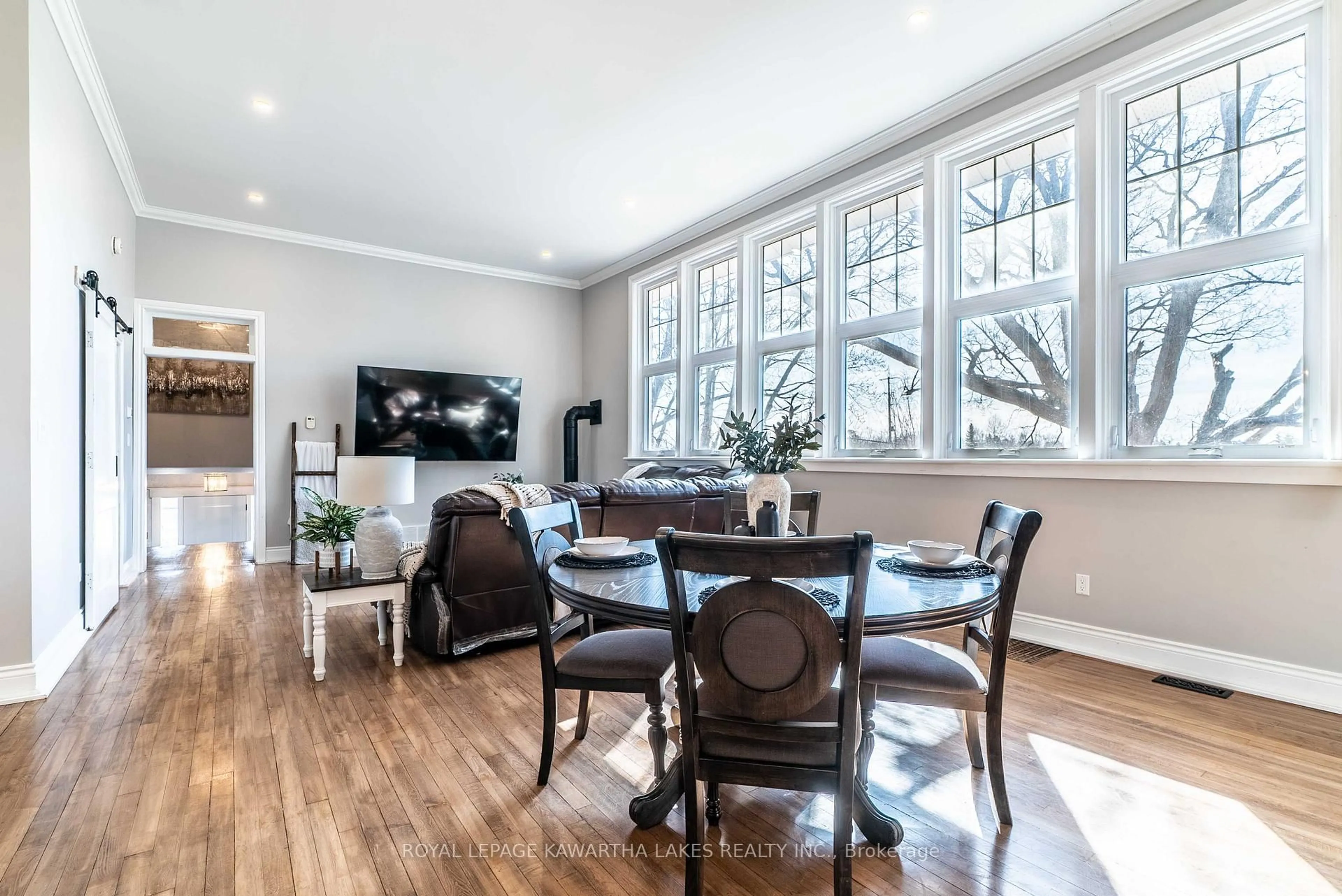 Dining room, wood/laminate floor for 5393 35 Highway, Kawartha Lakes Ontario K0M 1N0