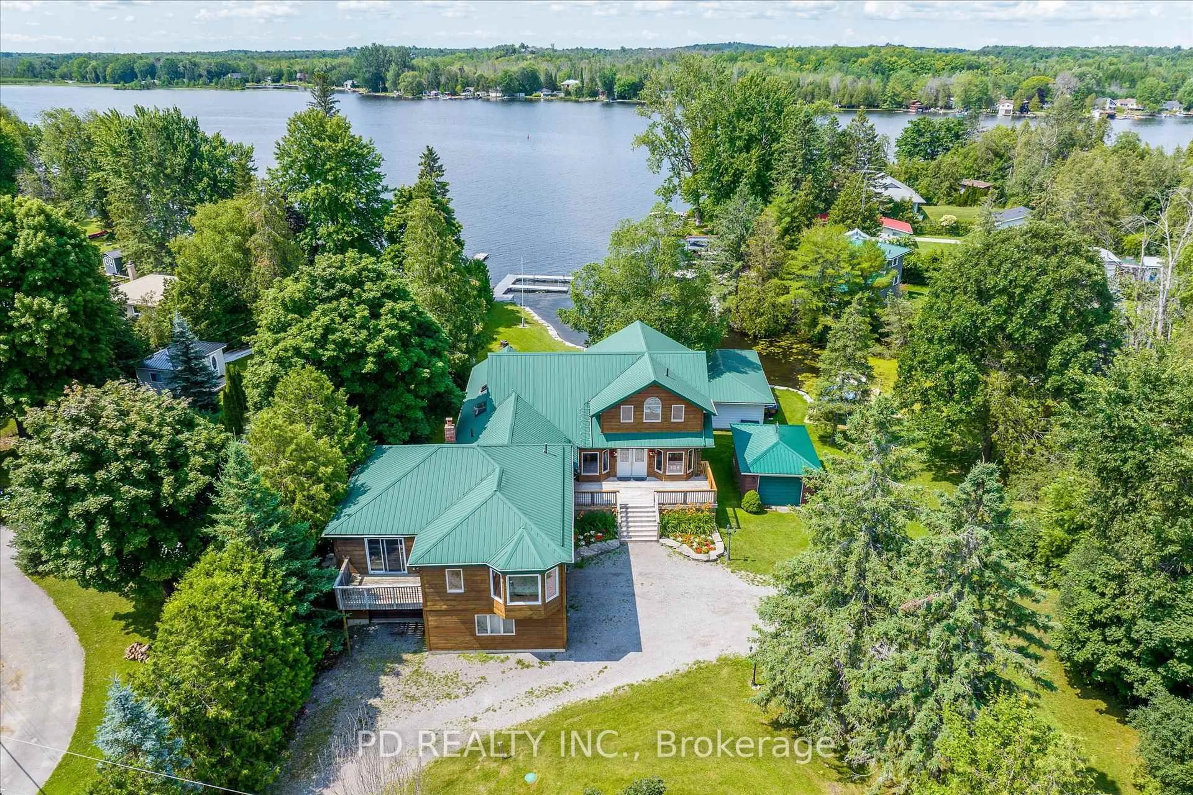 A pic from outside/outdoor area/front of a property/back of a property/a pic from drone, water/lake/river/ocean view for 48 Sturgeon Glen Rd, Kawartha Lakes Ontario K0M 1N0