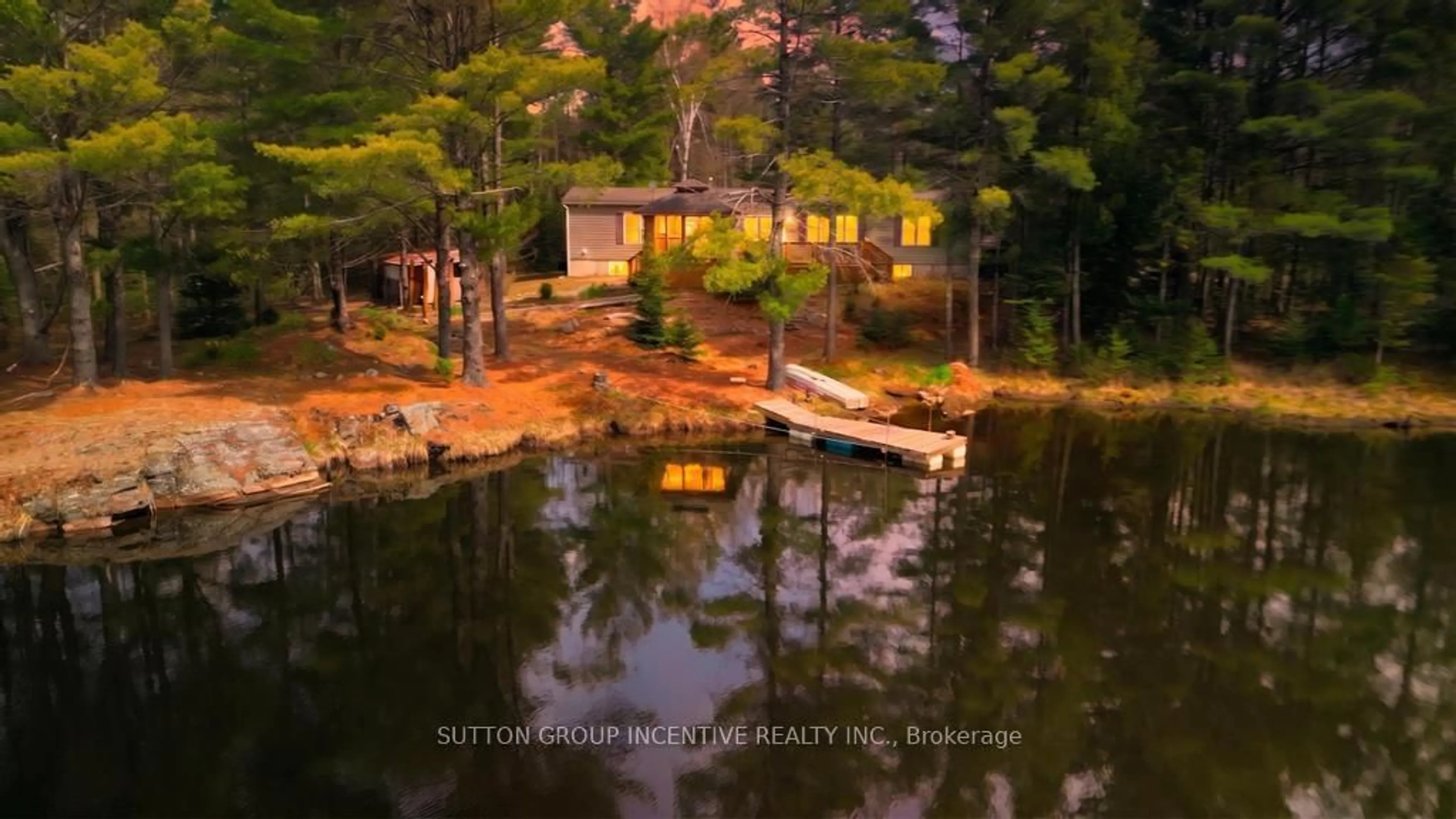 A pic from outside/outdoor area/front of a property/back of a property/a pic from drone, water/lake/river/ocean view for 151 Boundary Rd, Minden Hills Ontario K0M 2A1