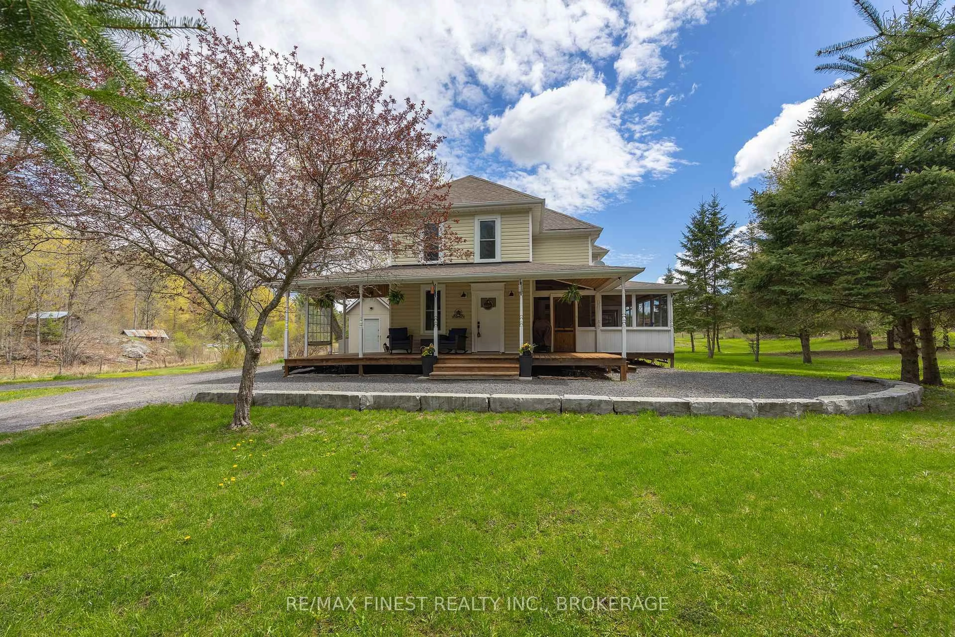A pic from outside/outdoor area/front of a property/back of a property/a pic from drone, unknown for 402 Jones Falls Rd, Rideau Lakes Ontario K0G 1E0