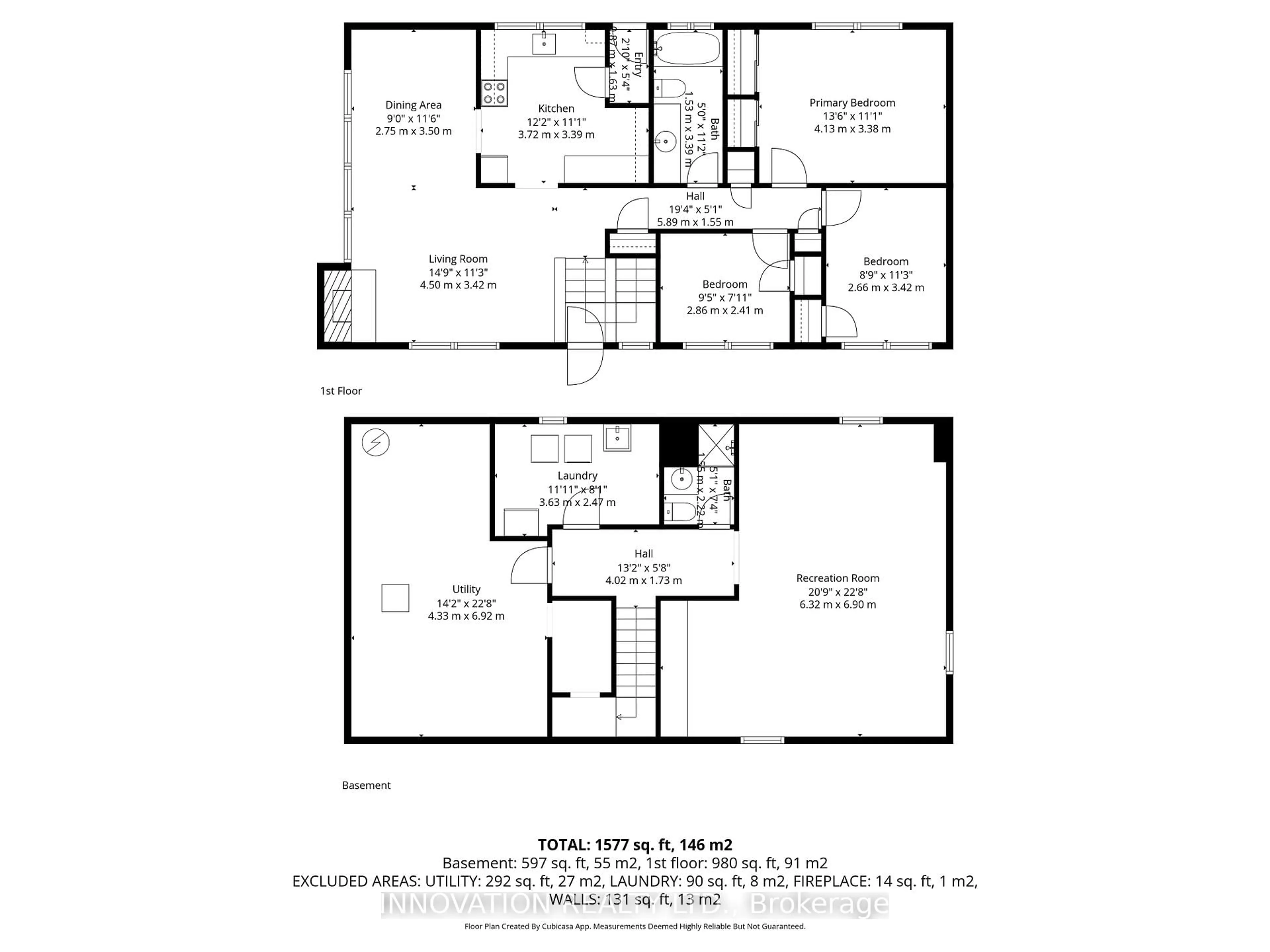 Floor plan for 804 Adams Ave, Ottawa Ontario K1G 2Y2