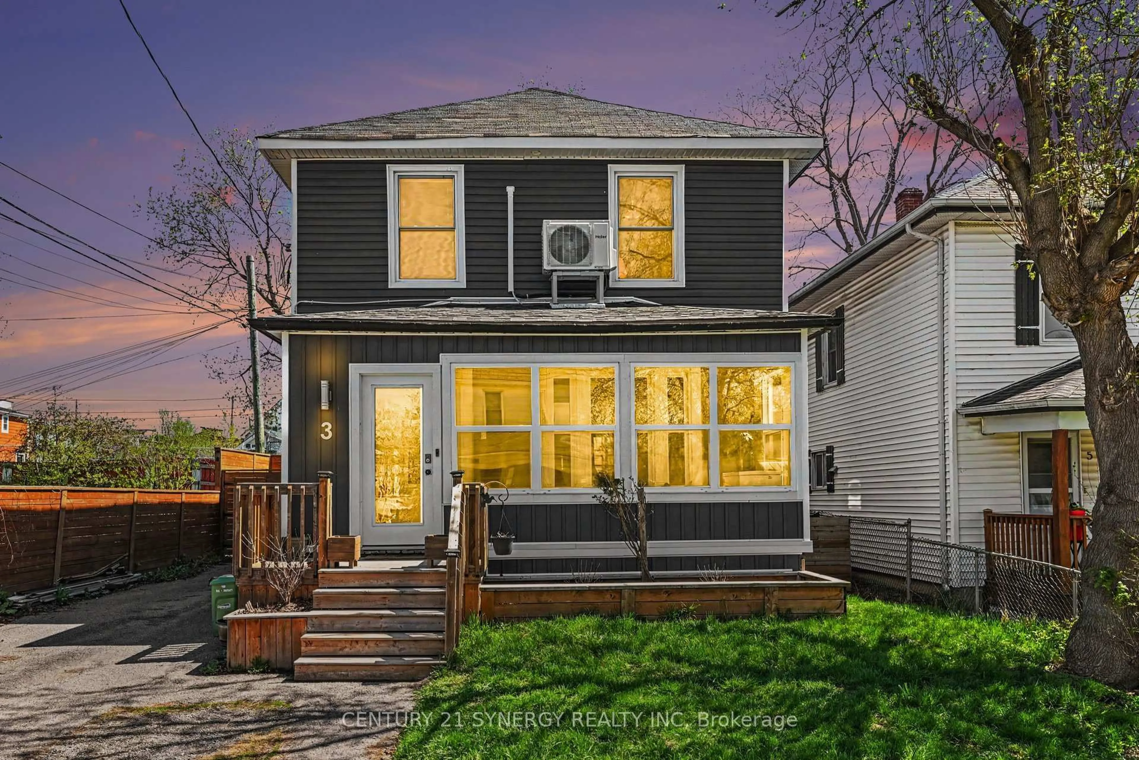 Home with vinyl exterior material, street for 3 Bergin Ave, Cornwall Ontario K6H 3Y7