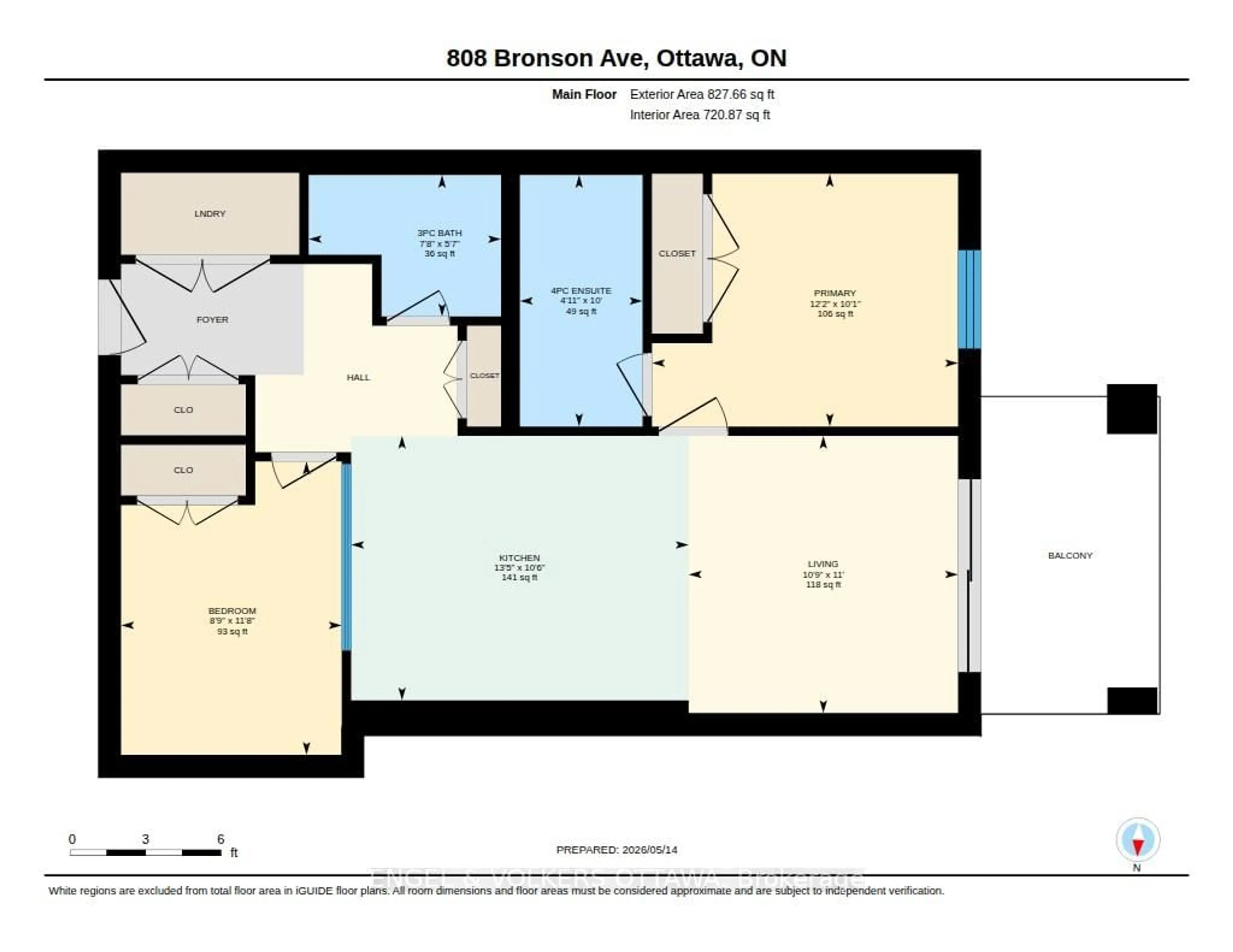 Floor plan for 808 Bronson Ave #209, Ottawa Ontario K1S 5A4