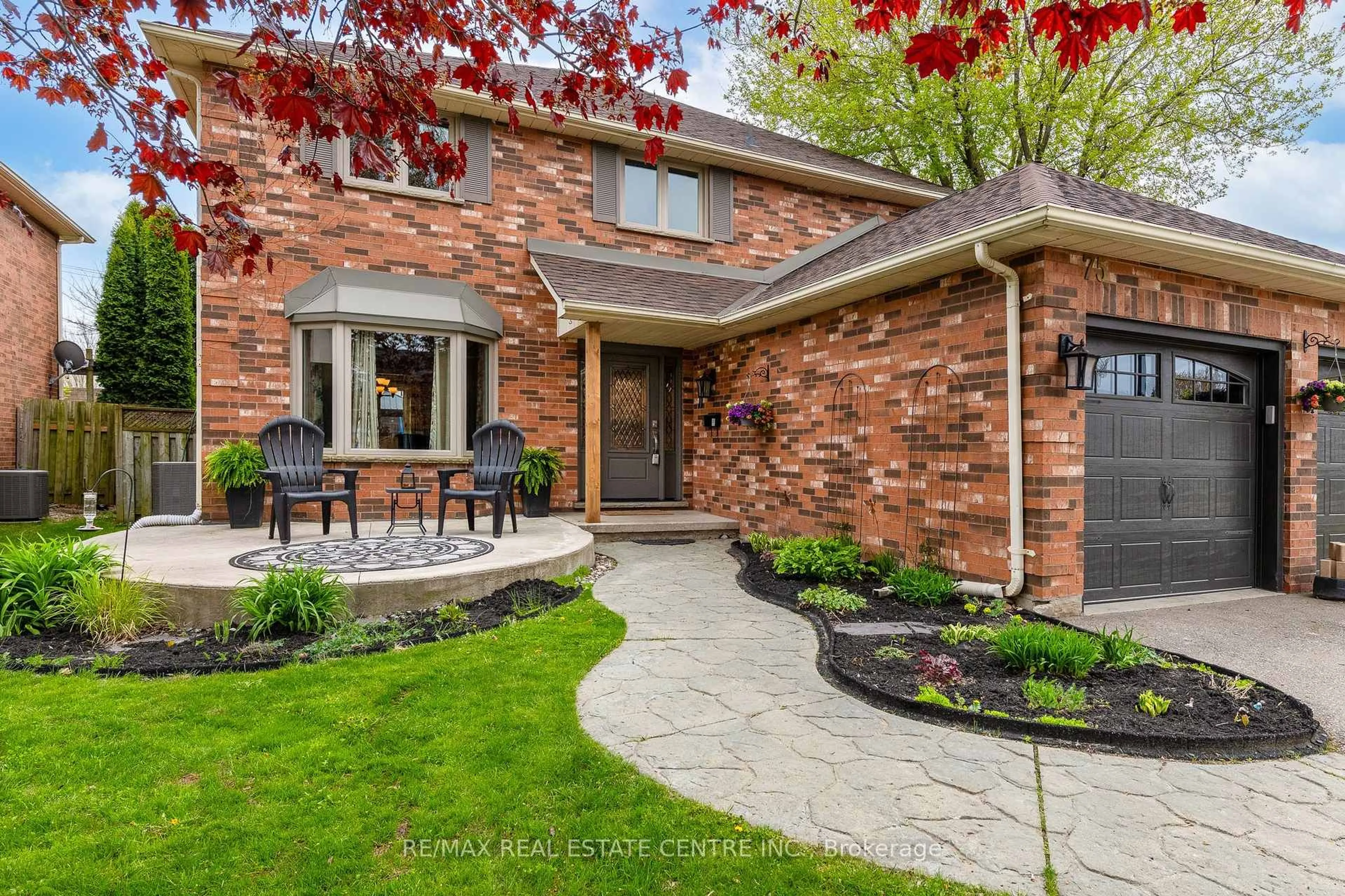 Home with brick exterior material, street for 75 Handorf Dr, Cambridge Ontario N3C 3Y3