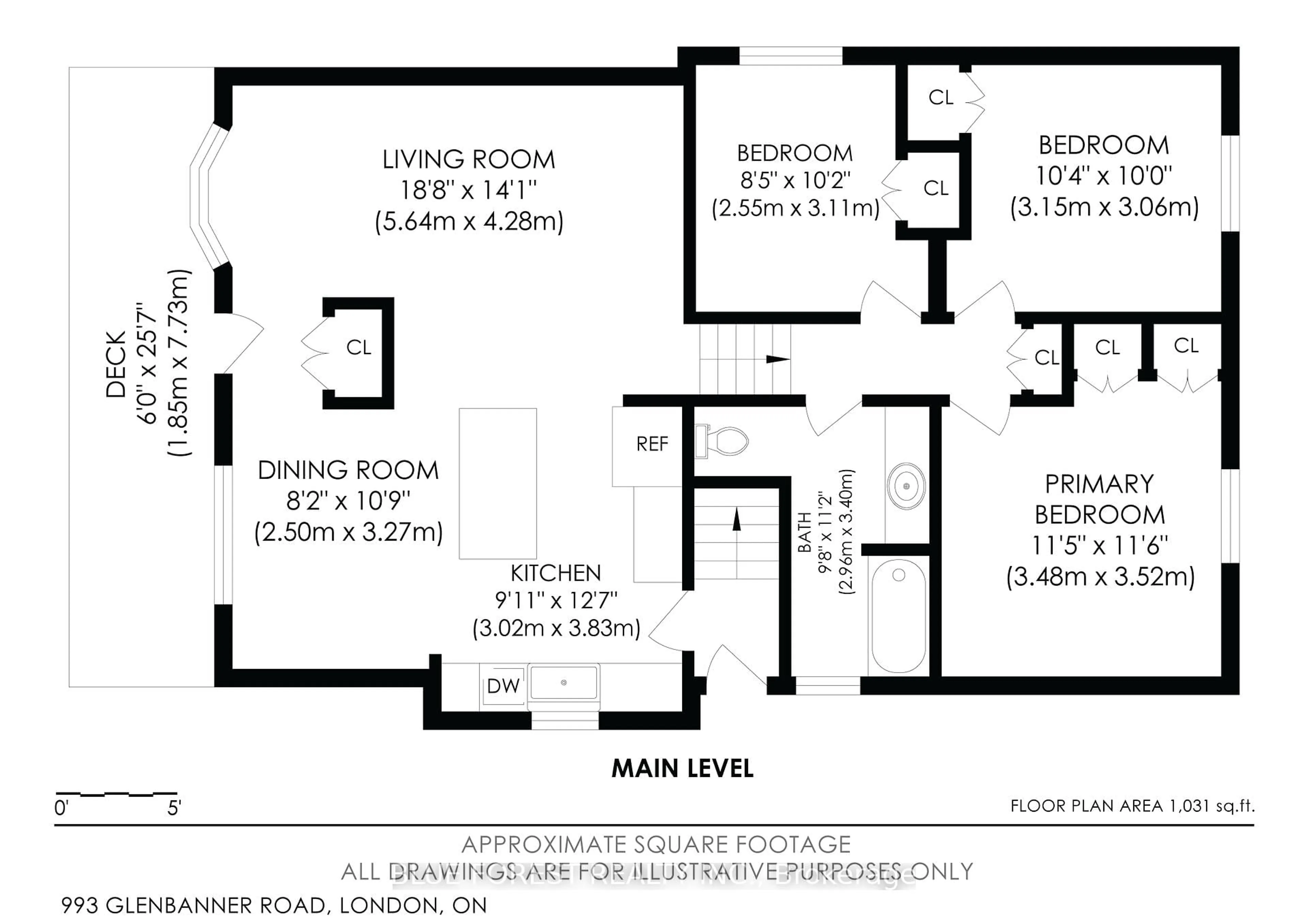 Floor plan for 993 Glenbanner Rd, London South Ontario N6E 1N1