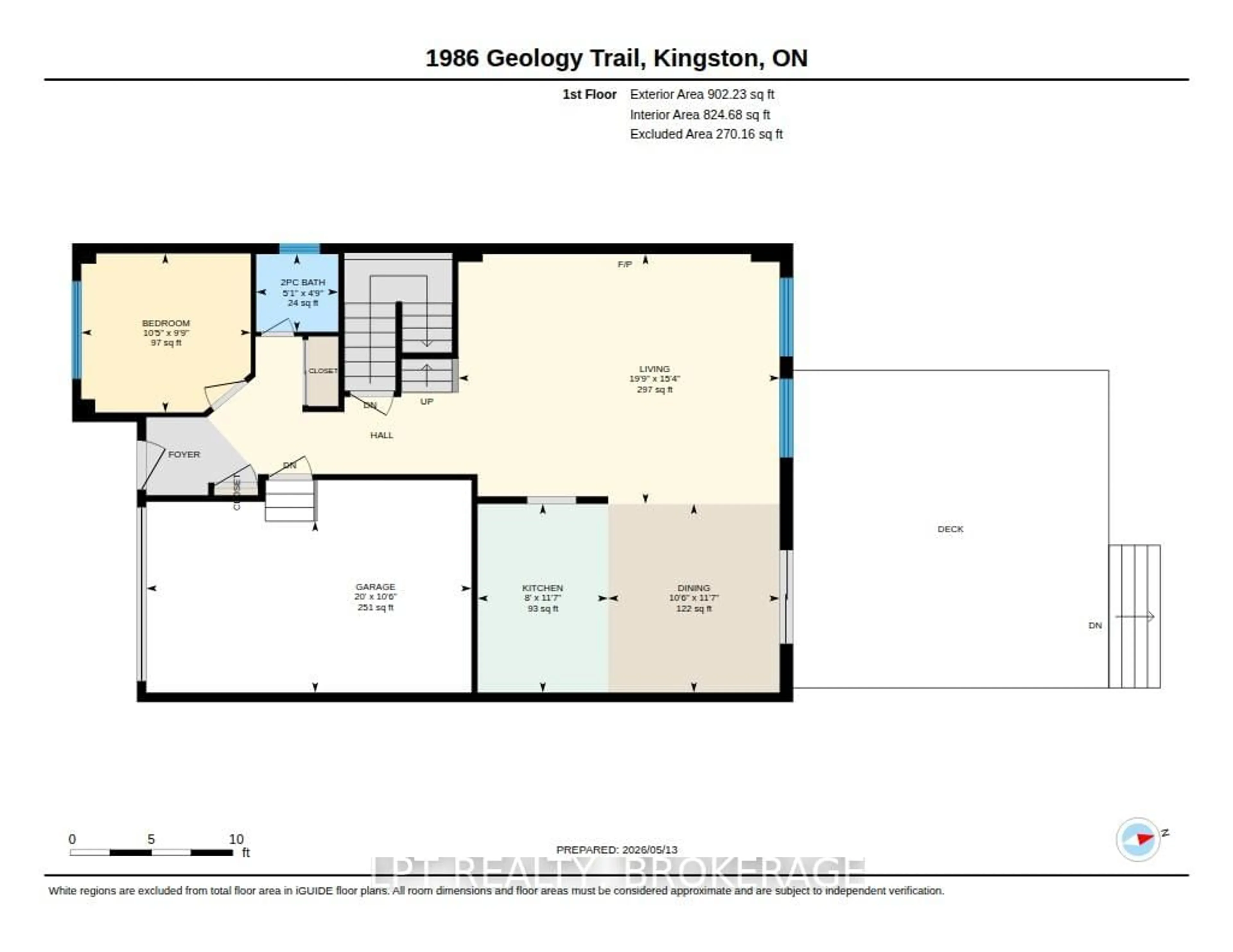 Floor plan for 1986 Geology Tr, Kingston Ontario K7M 9H5