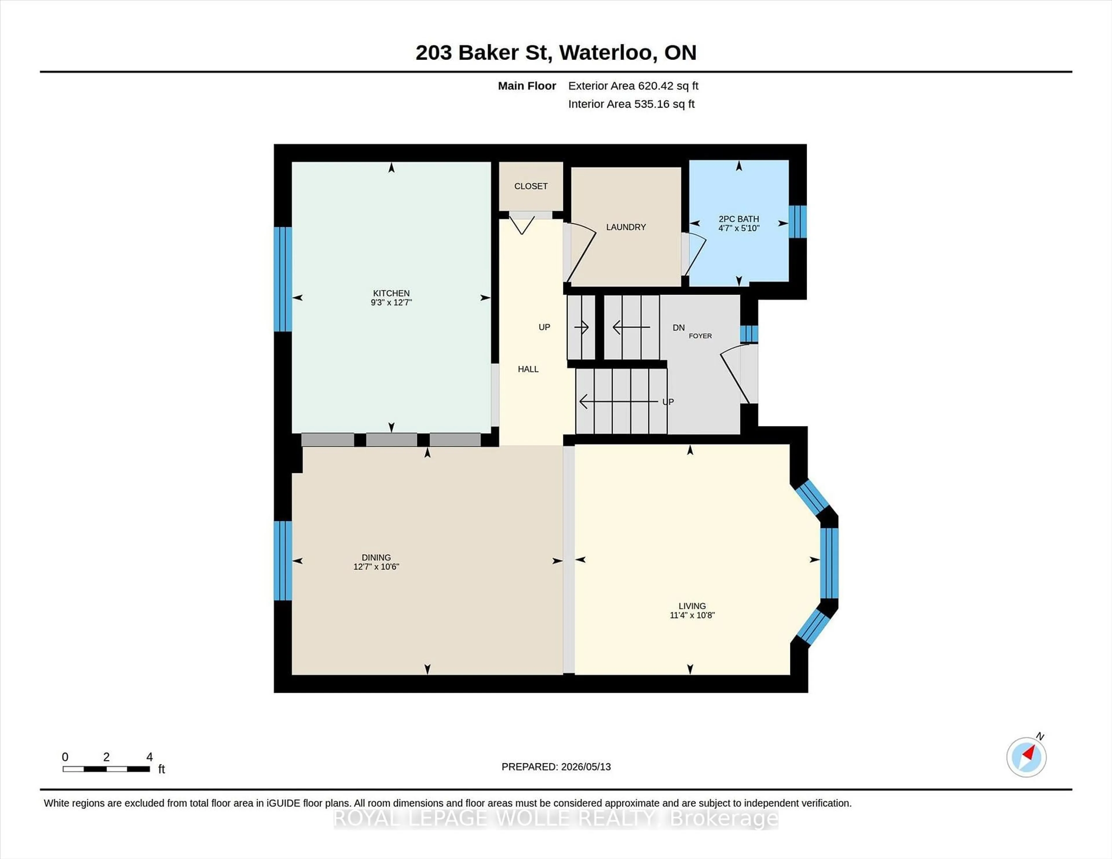 Floor plan for 203 Baker St, Waterloo Ontario N2T 2L8