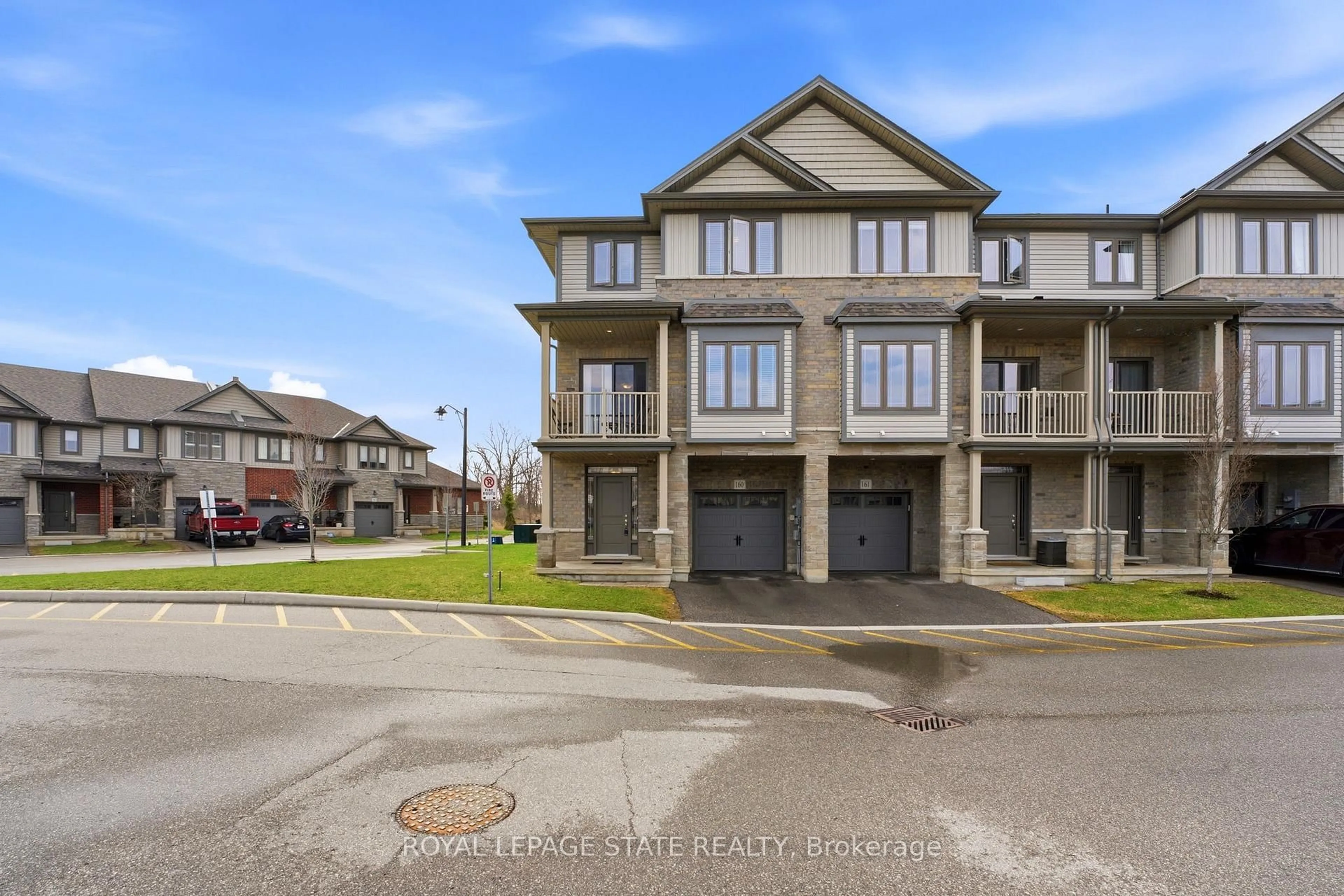 A pic from outside/outdoor area/front of a property/back of a property/a pic from drone, street for 77 Diana Ave #160, Brantford Ontario N3T 0R6