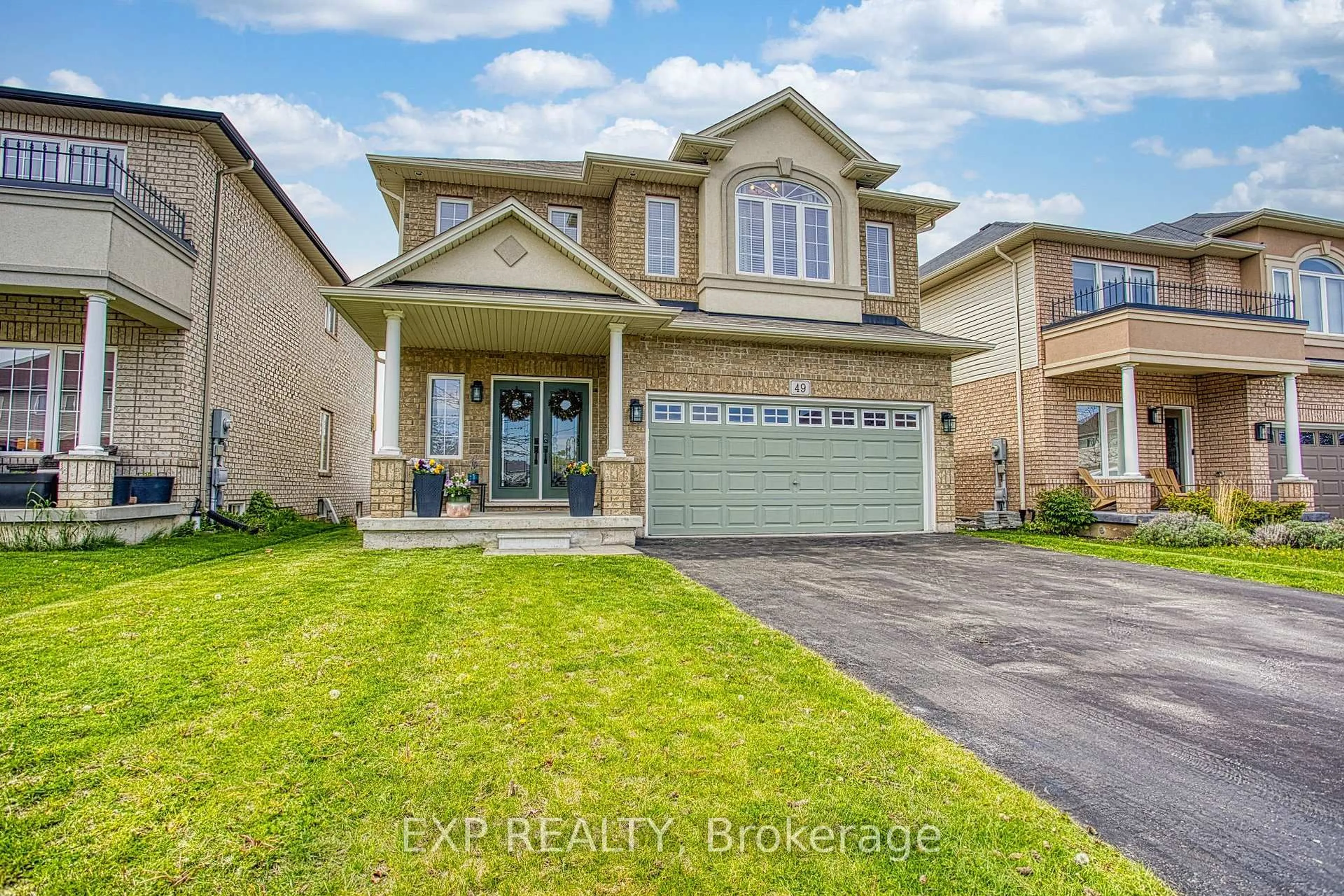 Home with brick exterior material, street for 49 Lampman Dr, Grimsby Ontario L3M 0E5