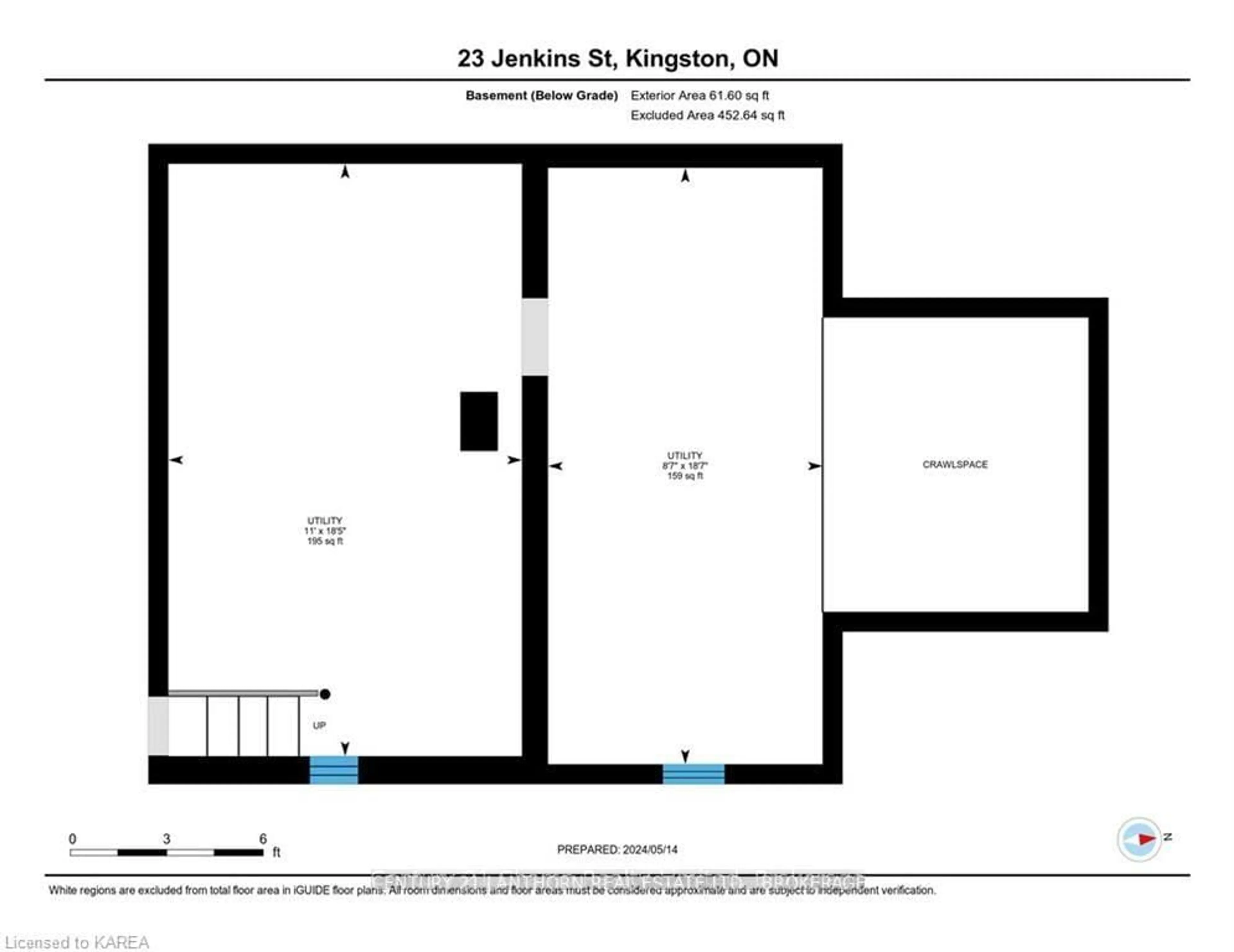 Floor plan for 23 Jenkins St, Kingston Ontario K7K 1N4