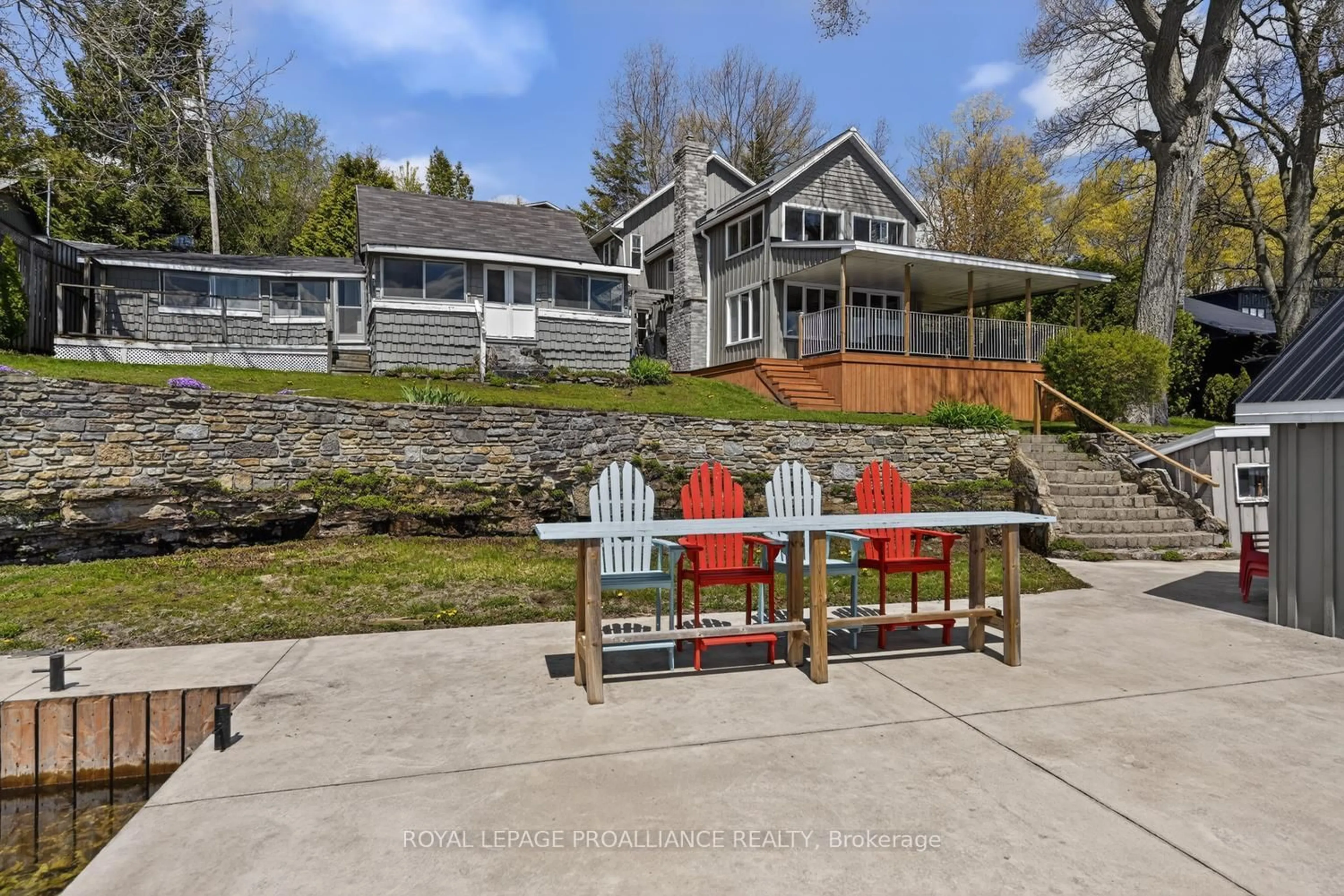 A pic from outside/outdoor area/front of a property/back of a property/a pic from drone, water/lake/river/ocean view for 233 Brockmere Cliff Rd, Elizabethtown-Kitley Ontario K6V 5T3