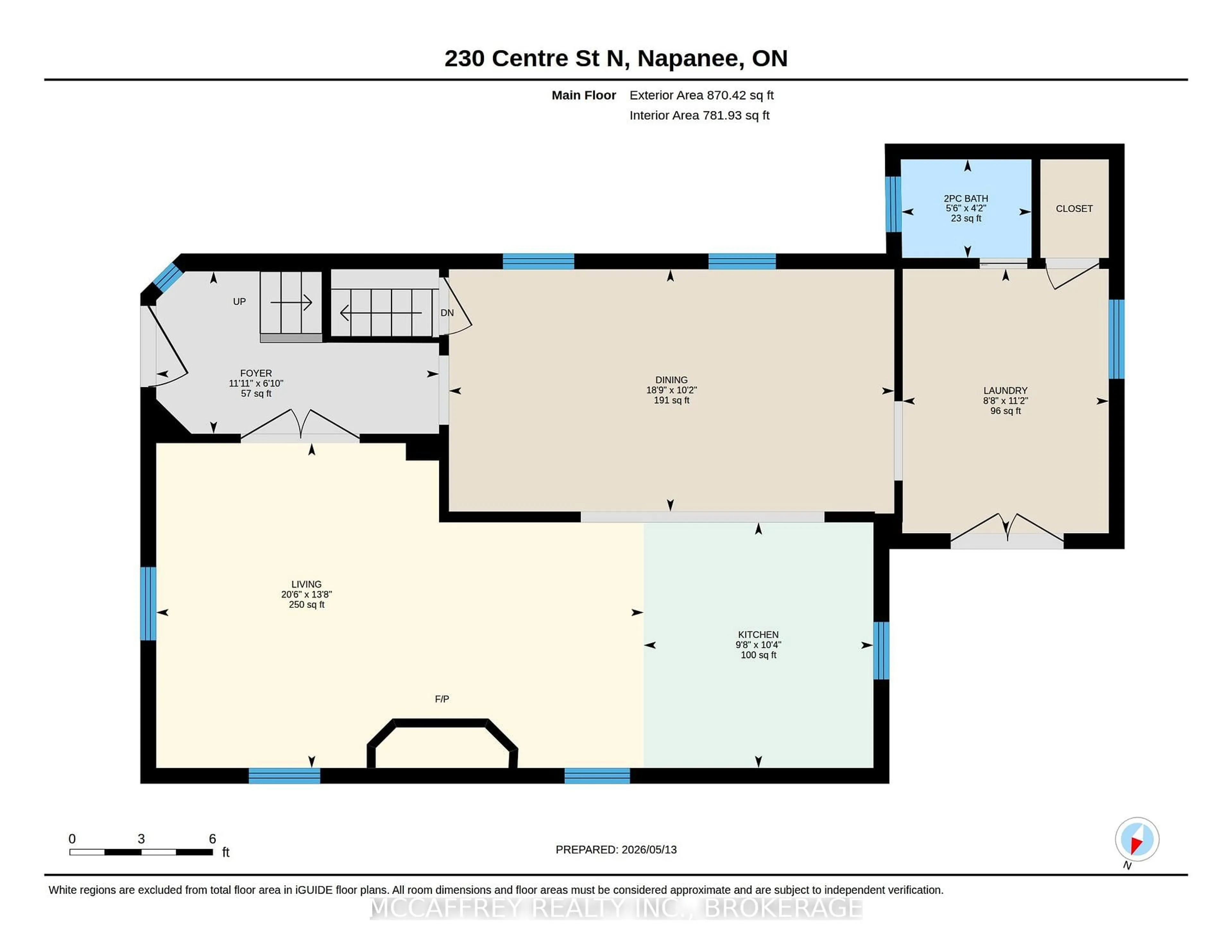Floor plan for 230 Centre St, Greater Napanee Ontario K7R 1P1