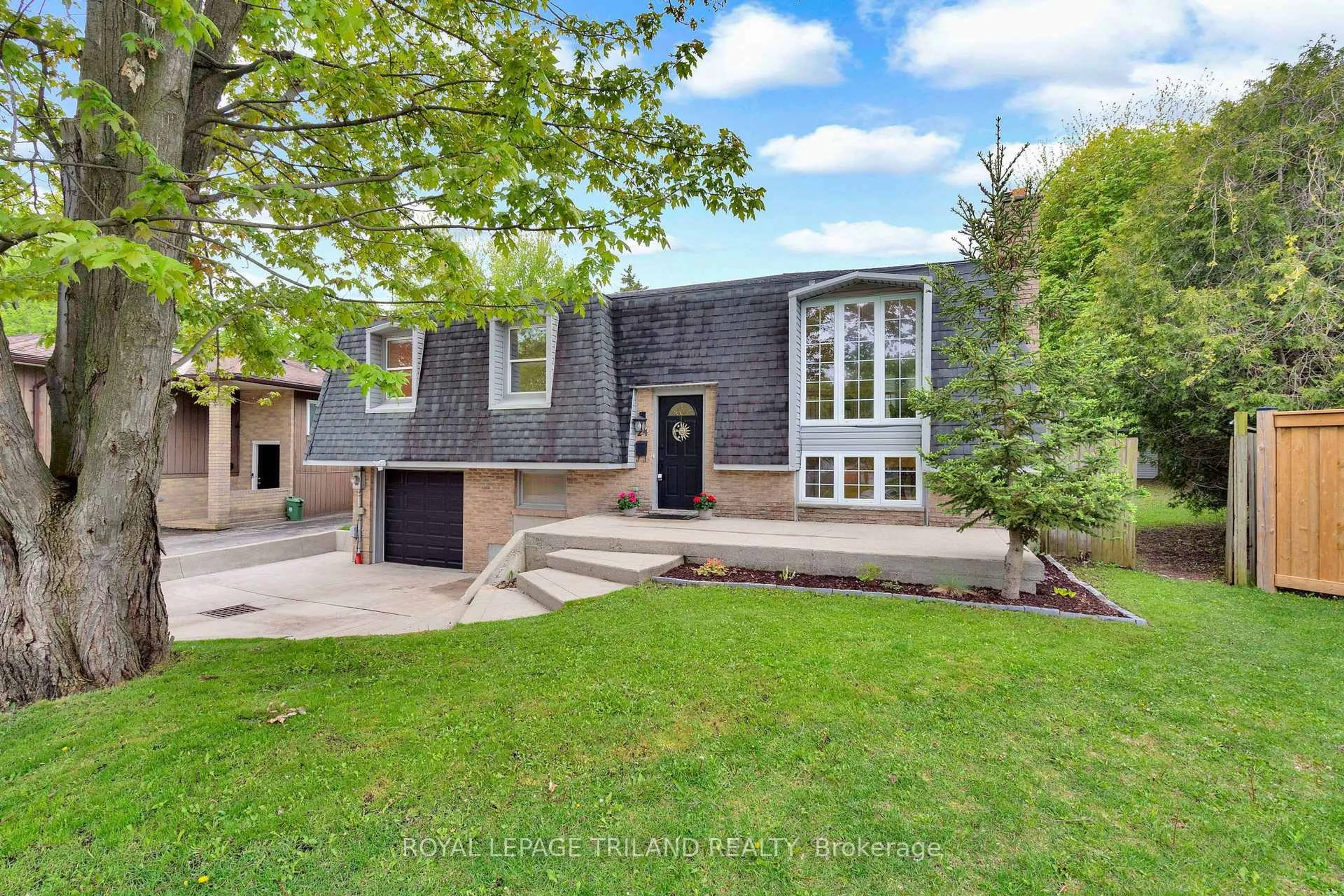 Home with brick exterior material, street for 24 Beechmount Cres, London South Ontario N6E 2J3