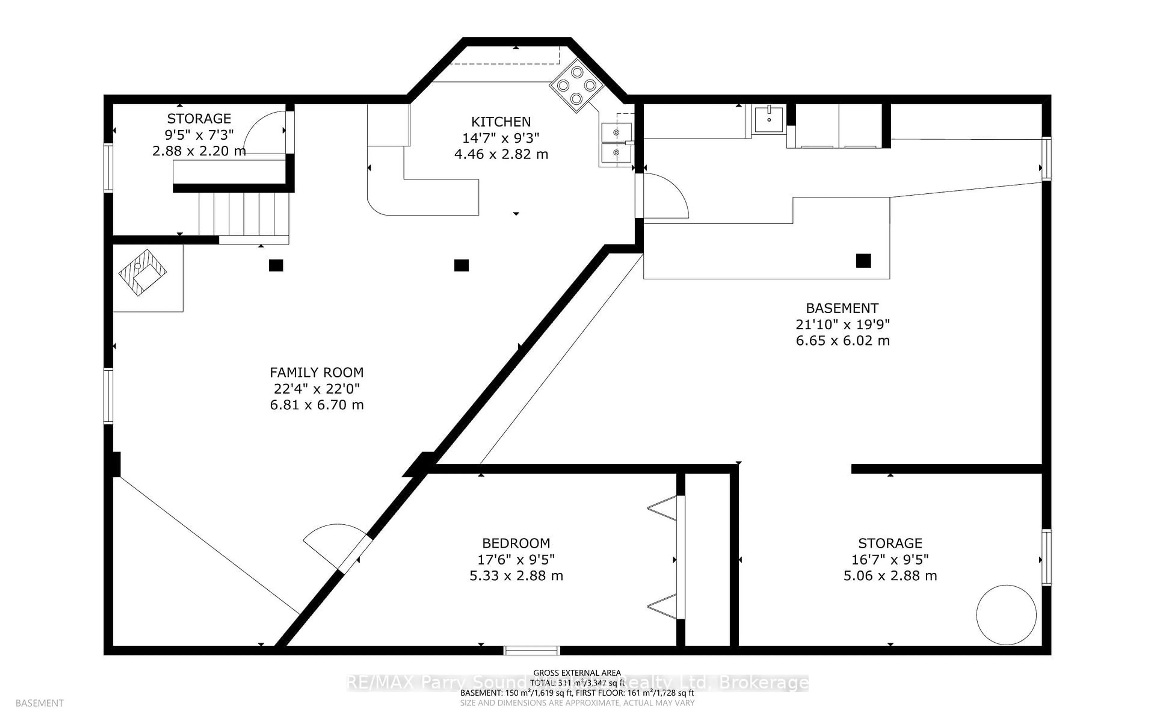 Floor plan for 54 Pineridge Dr, McDougall Ontario P2A 2W9