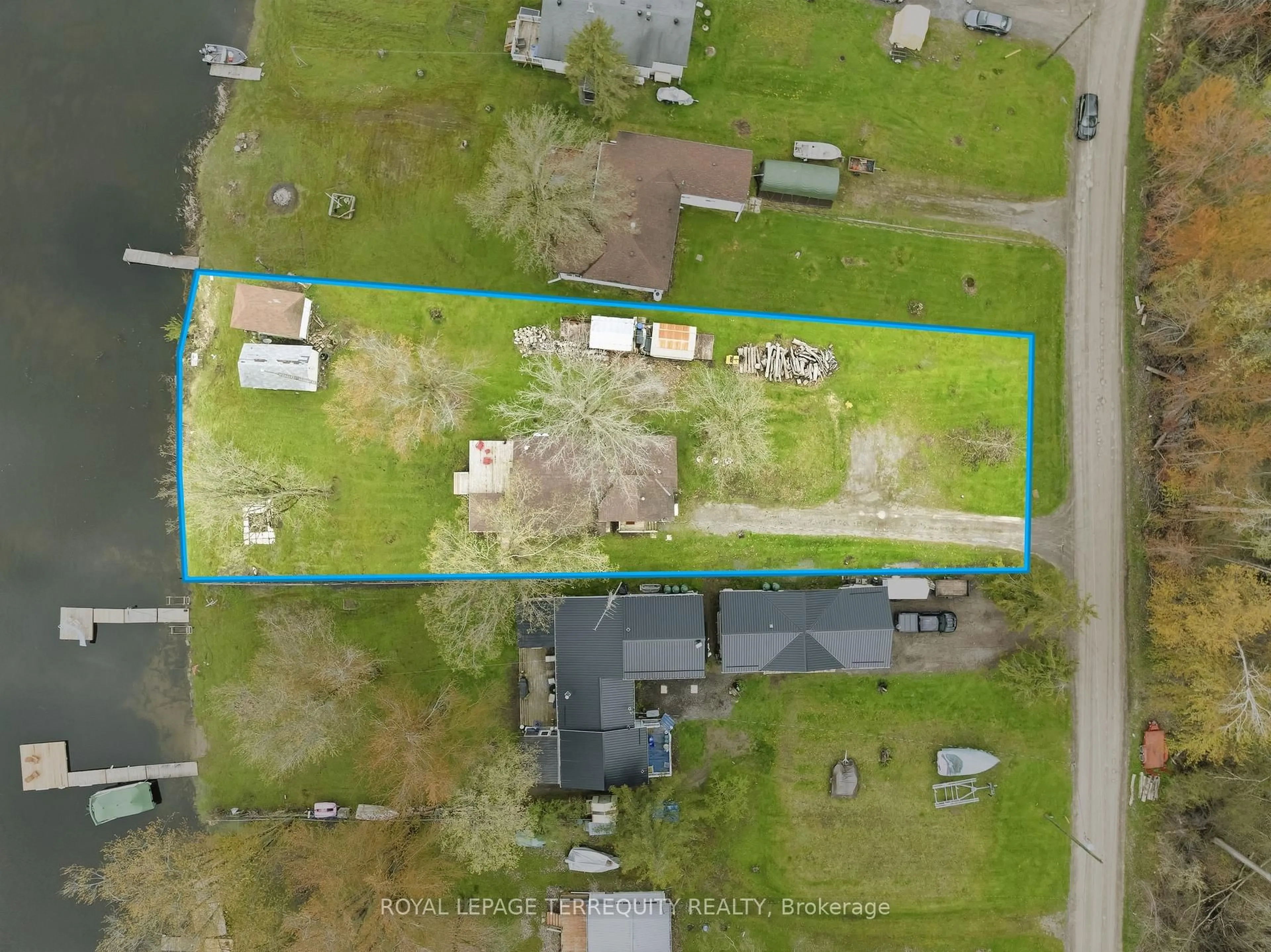 A pic from outside/outdoor area/front of a property/back of a property/a pic from drone, street for 49 River Rd, Trent Hills Ontario K0L 1L0
