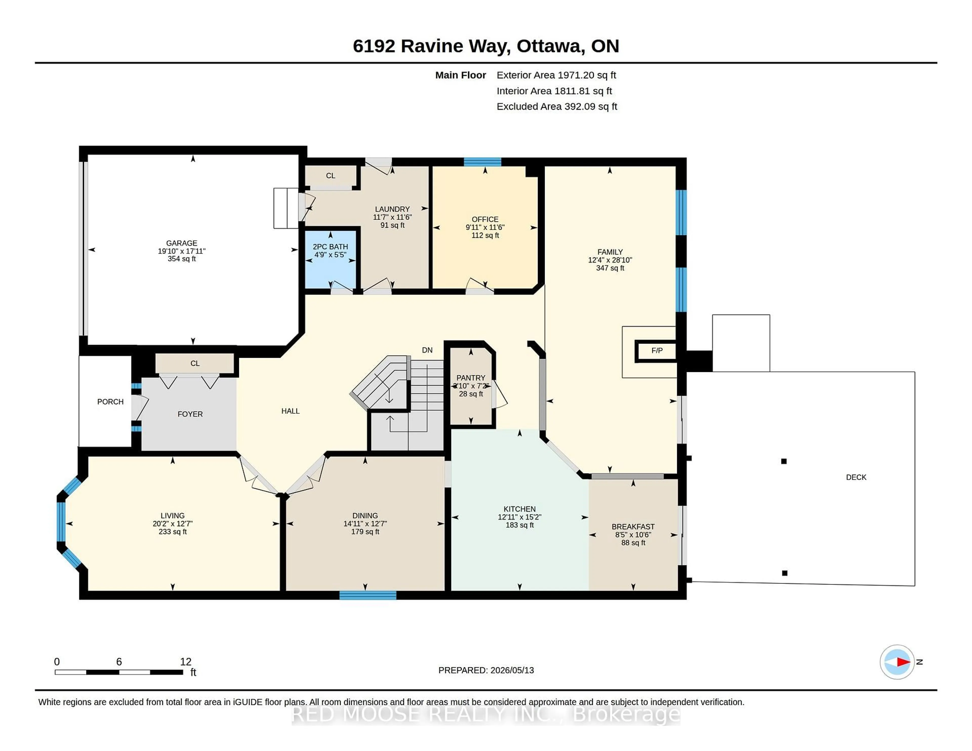 Floor plan for 6192 Ravine Way, Orleans Ontario K1C 2W4