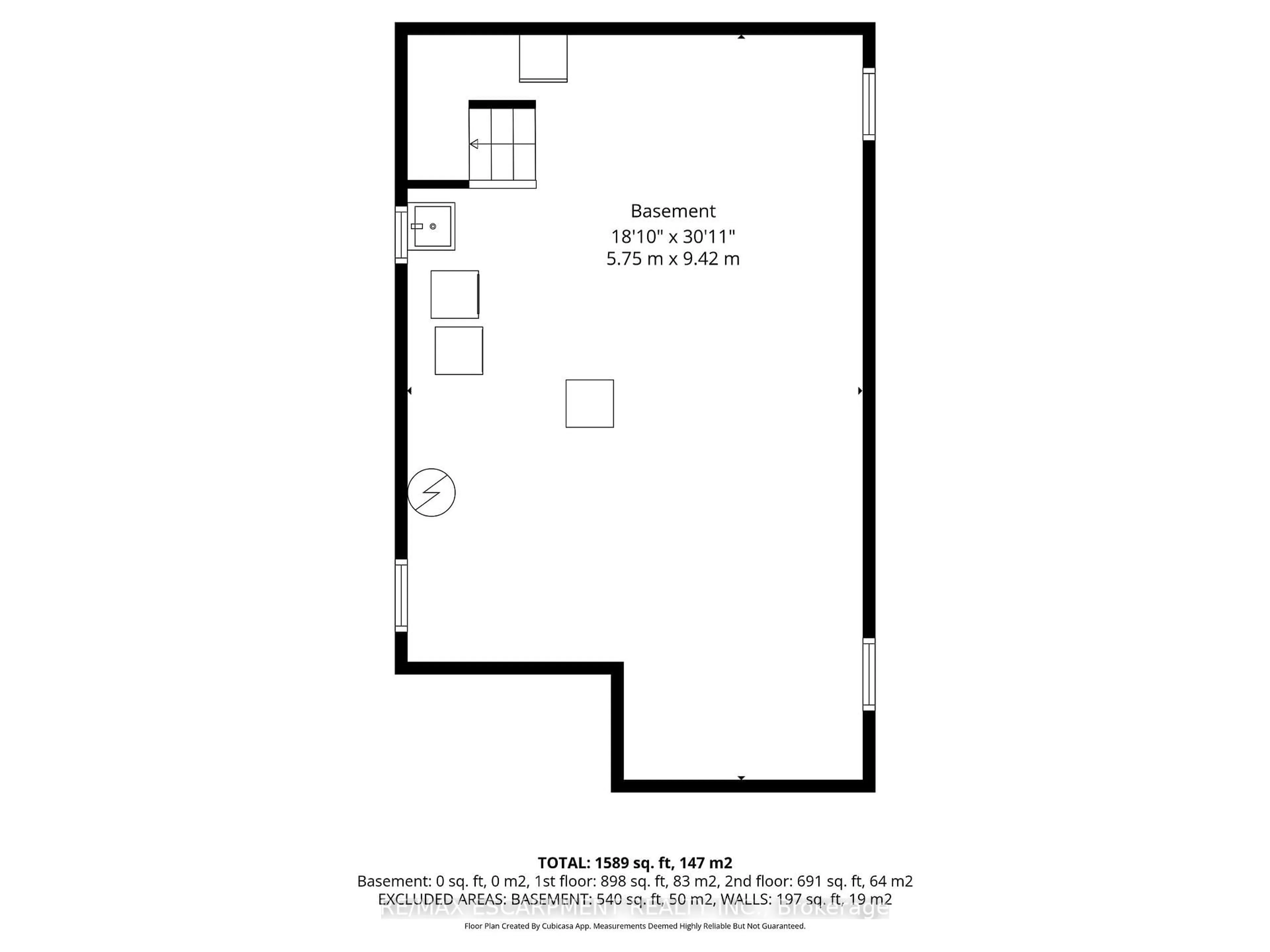 Floor plan for 28 Roanoke Rd, Hamilton Ontario L8S 3P7
