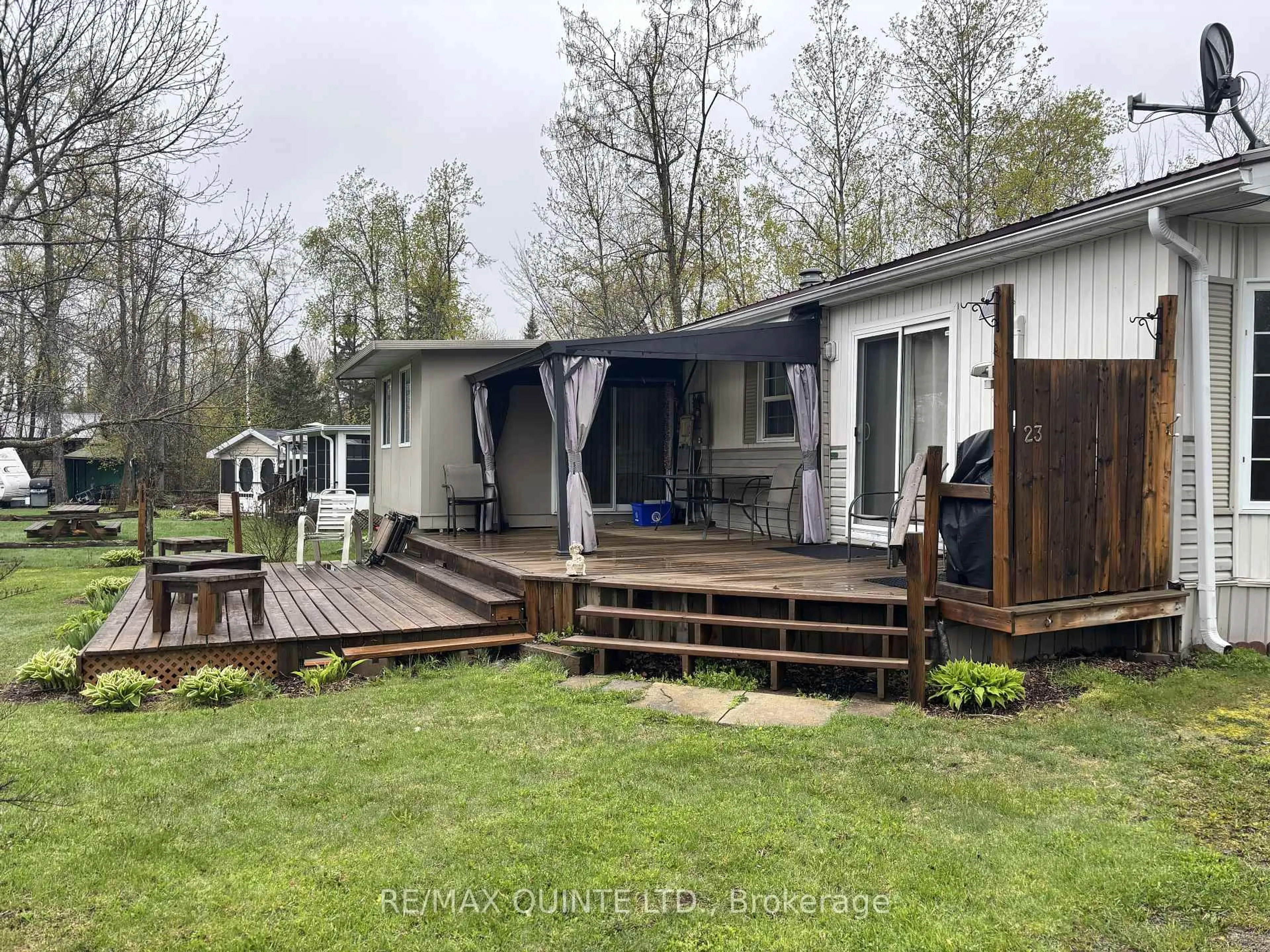 A pic from outside/outdoor area/front of a property/back of a property/a pic from drone, unknown for 302 Quin Mo Lac Rd #Lot #23, Madoc Ontario K0K 2K0