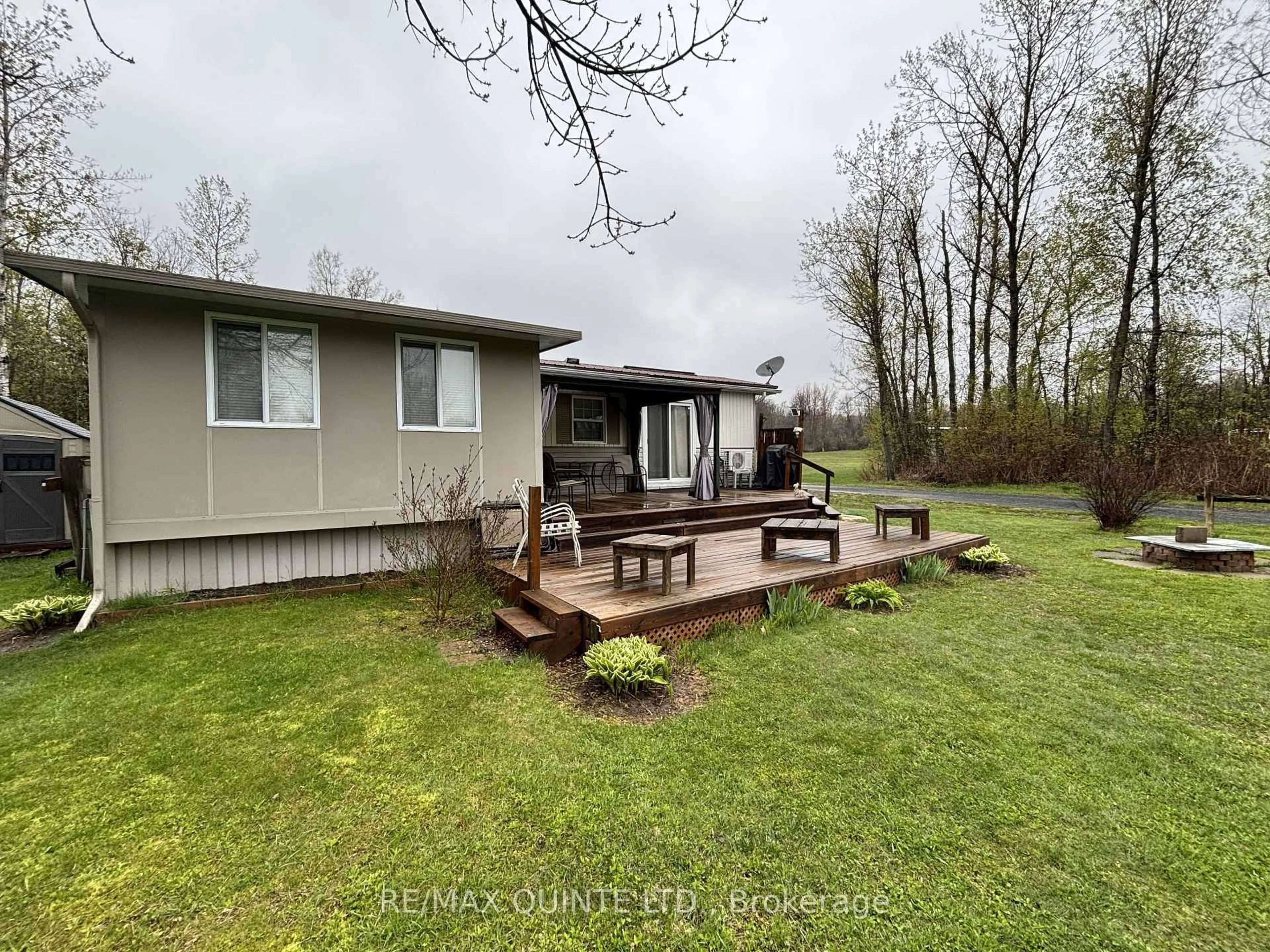 A pic from outside/outdoor area/front of a property/back of a property/a pic from drone, water/lake/river/ocean view for 302 Quin Mo Lac Rd #Lot #23, Madoc Ontario K0K 2K0