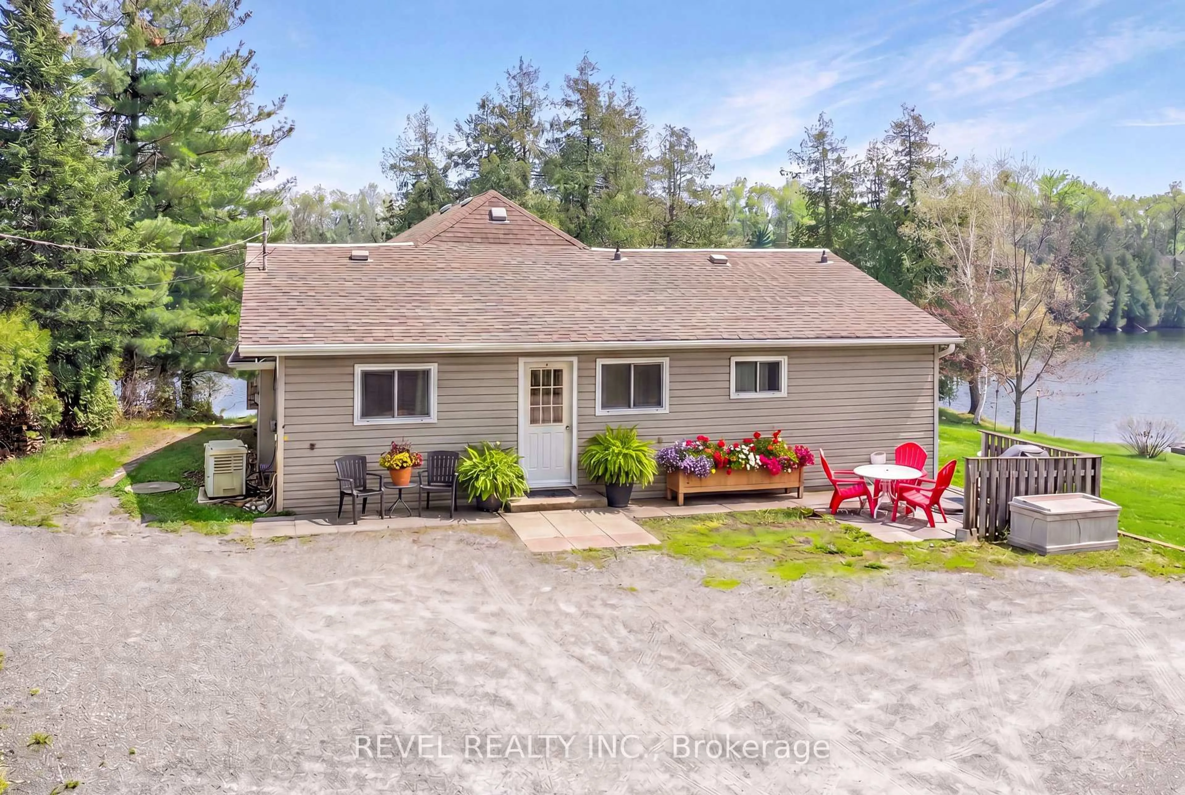 A pic from outside/outdoor area/front of a property/back of a property/a pic from drone, water/lake/river/ocean view for 106 Coldstream Rd, Kawartha Lakes Ontario K0M 1N0